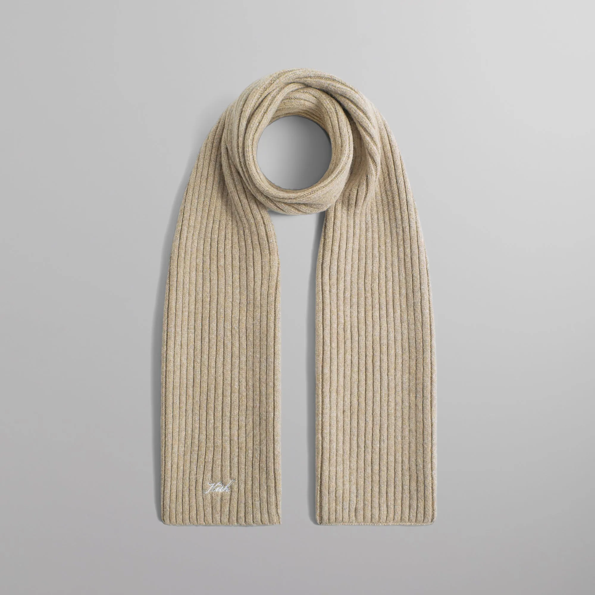 Kith Chunky Rib Knit Scarf - Sediment sold by Kith