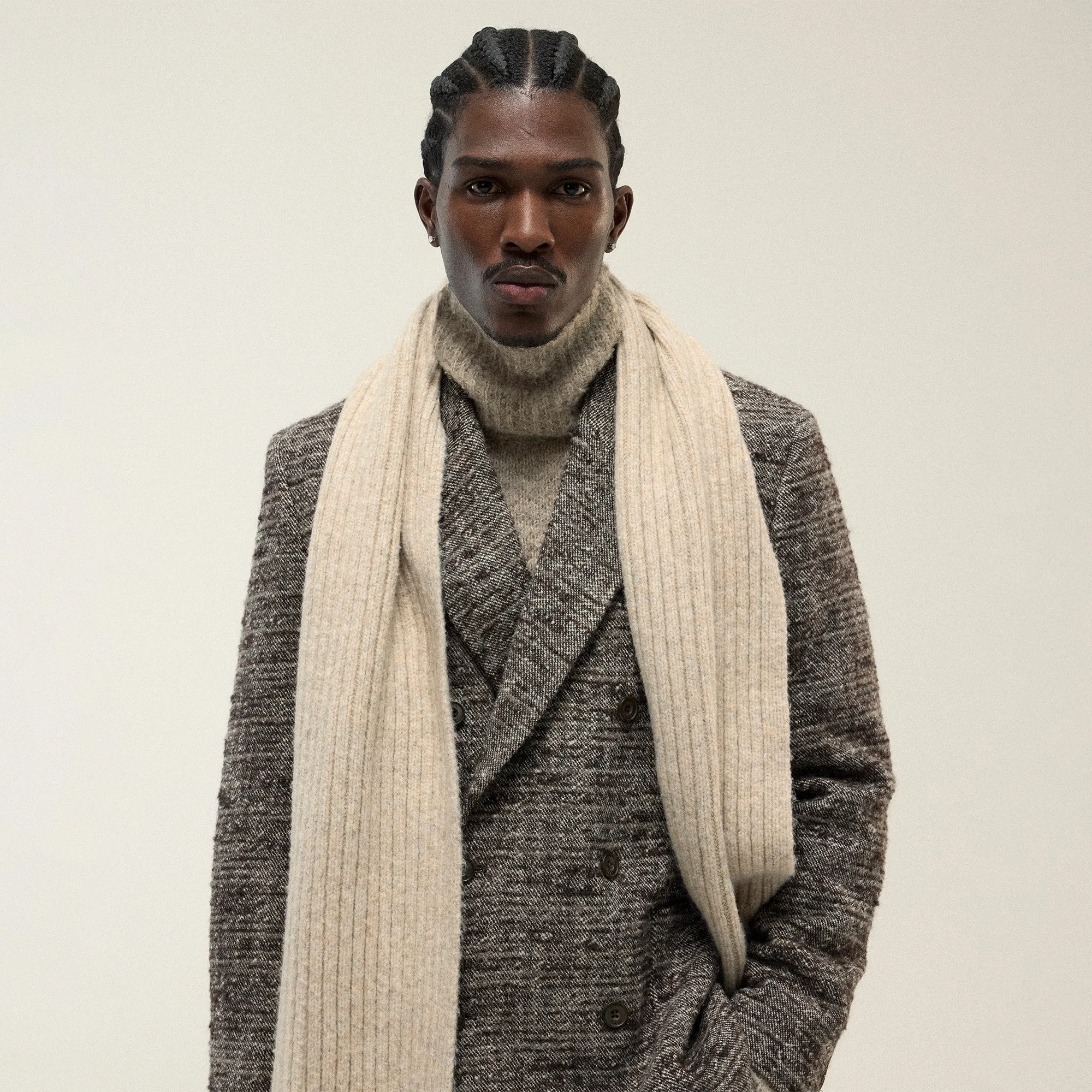 Kith Chunky Rib Knit Scarf - Sediment sold by Kith product image thumbnail 2