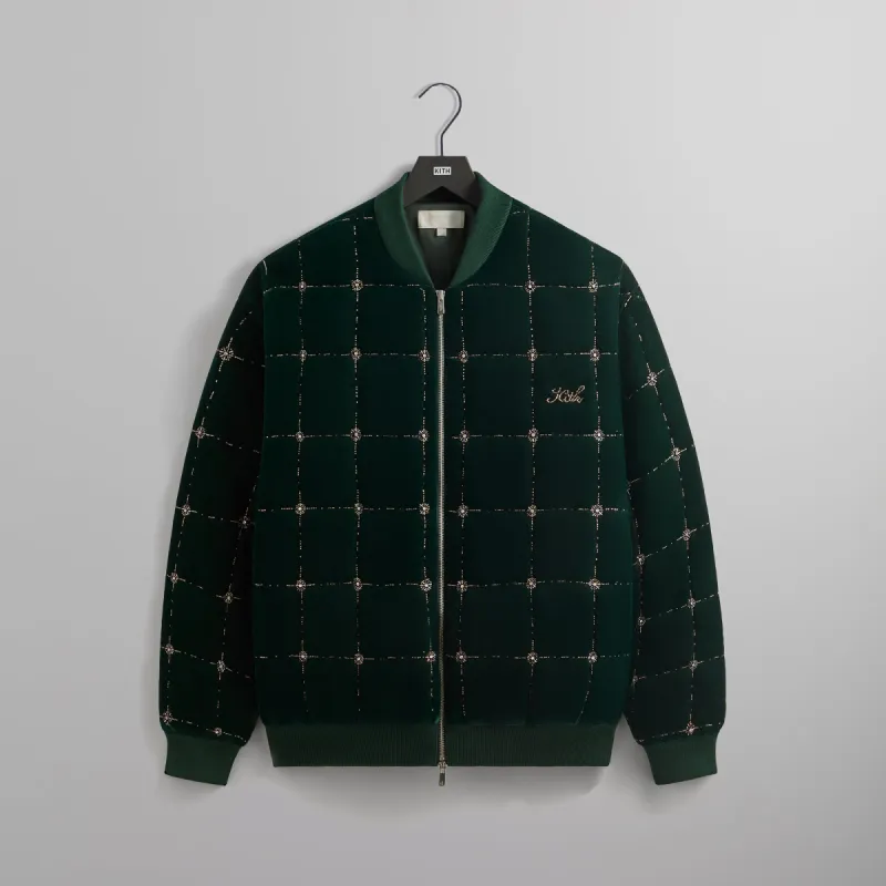Kith Beaded Velvet Clay Bomber Jacket - Stadium sold by Kith