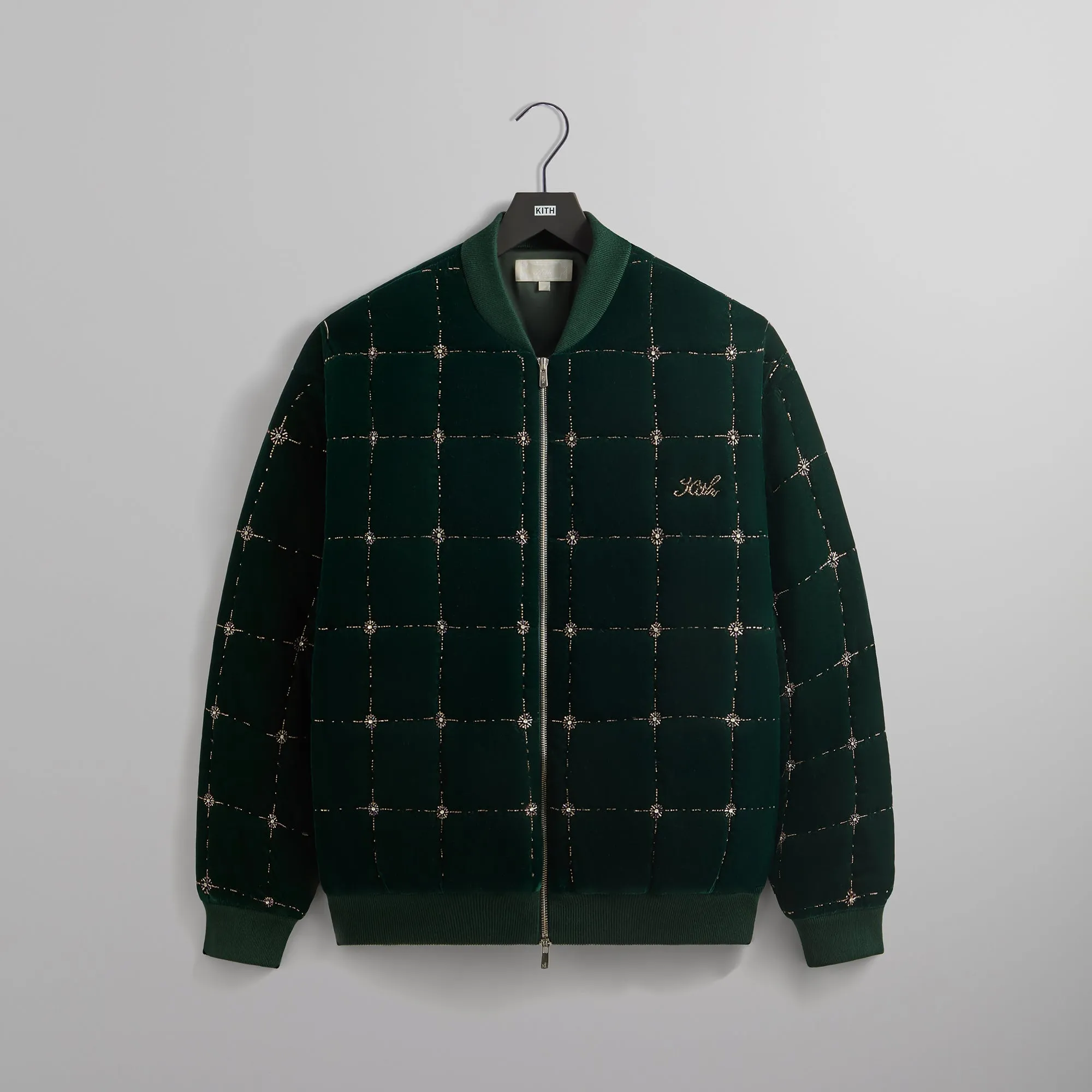 Kith Beaded Velvet Clay Bomber Jacket - Stadium sold by Kith