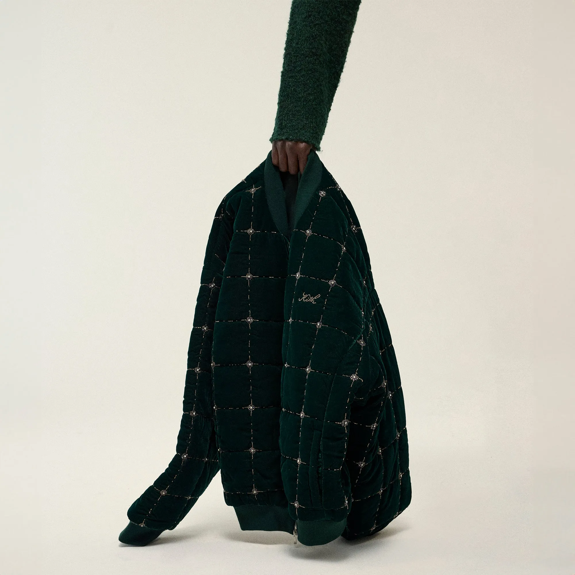 Kith Beaded Velvet Clay Bomber Jacket - Stadium sold by Kith product image thumbnail 3