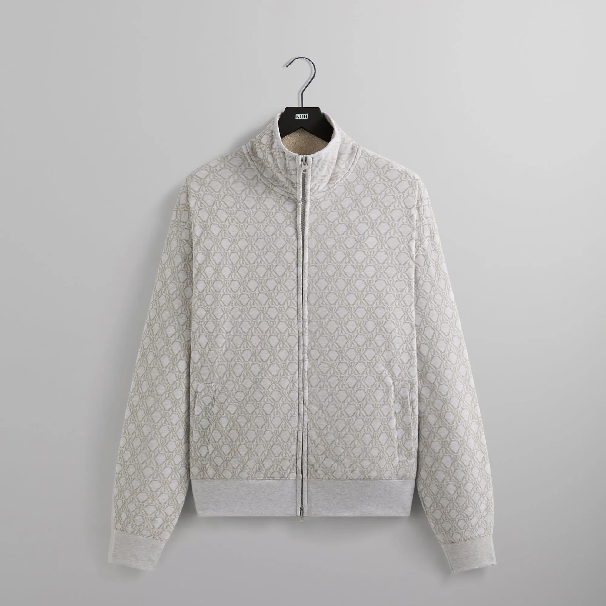 Kith Bonded Fleece Wyona Full Zip - Light Heather Grey sold by Kith