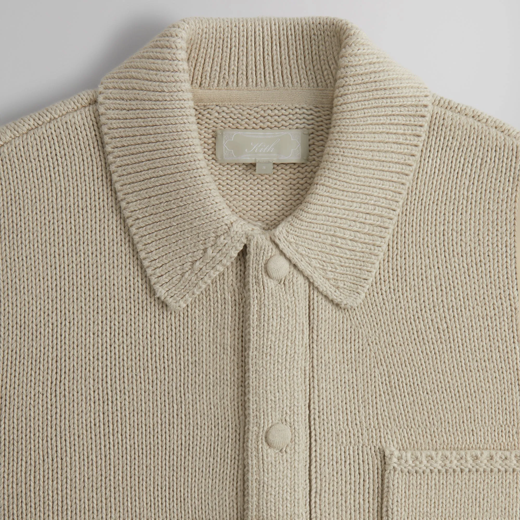 Kith Chunky Knit Ginza Cardigan - Sandy Heather sold by Kith product image thumbnail 4