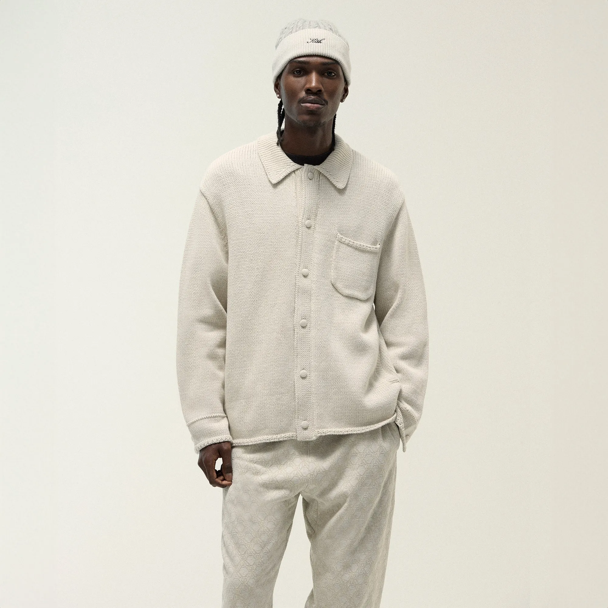 Kith Chunky Knit Ginza Cardigan - Sandy Heather sold by Kith product image thumbnail 2