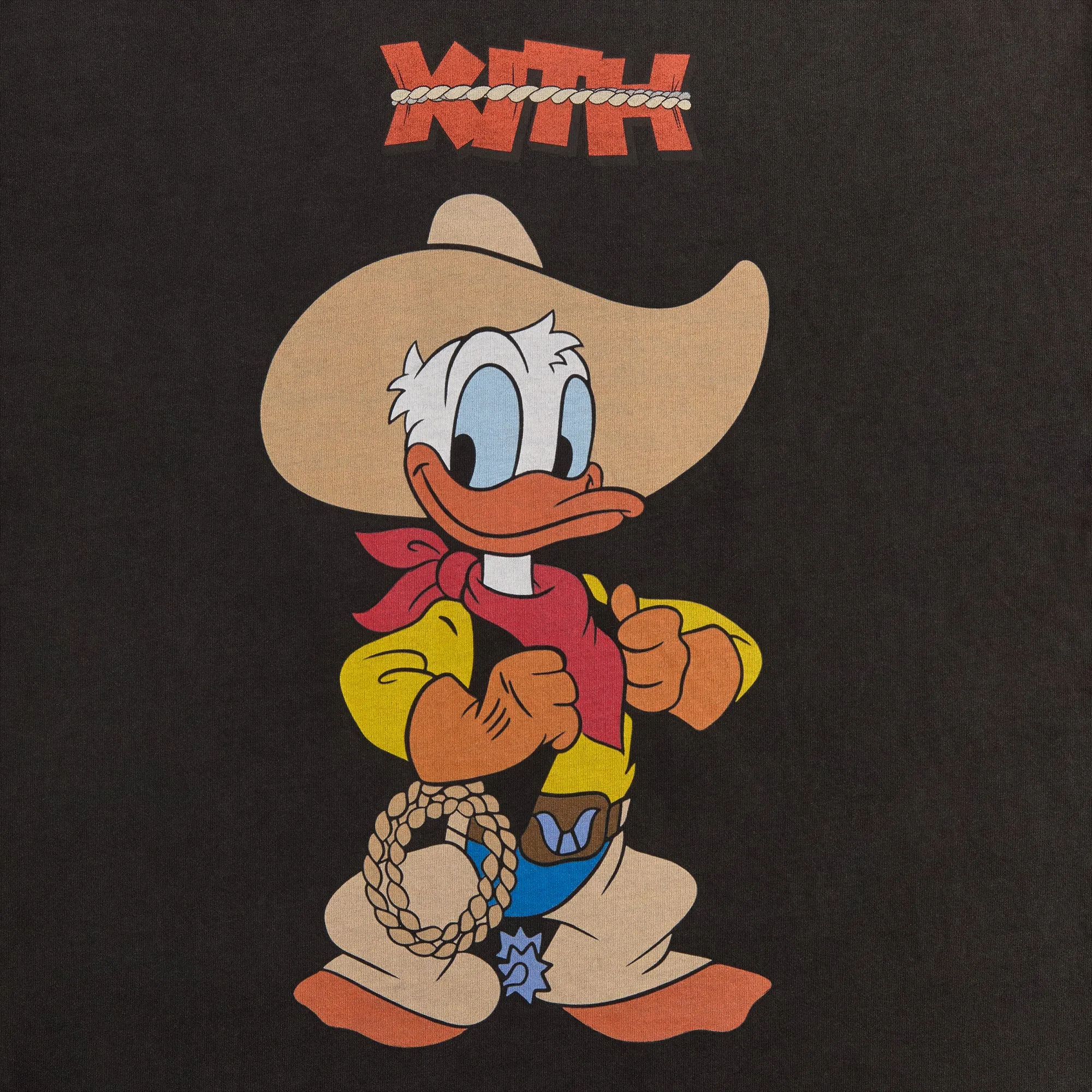 Disney | Kith for Donald Duck Cowboy Vintage Tee - Black sold by Kith product image thumbnail 3