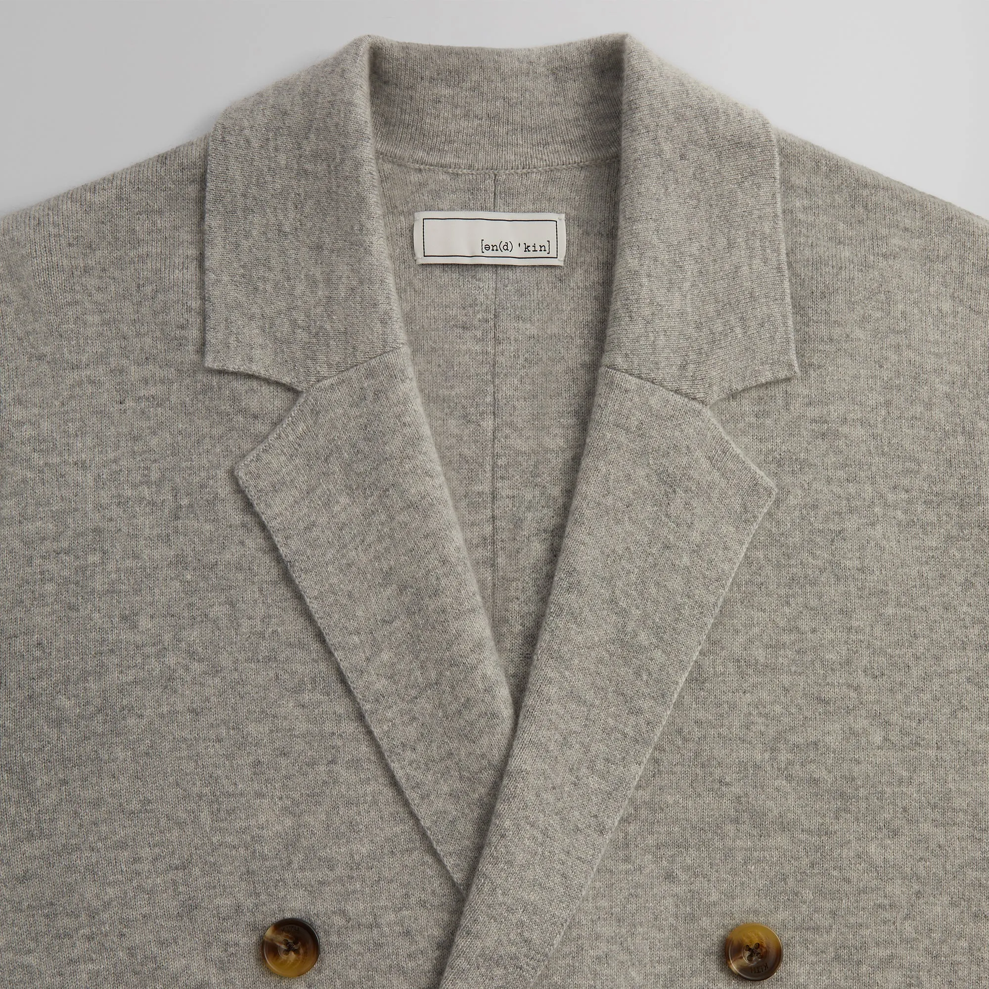 &Kin Cashmere Raya Double Breasted Blazer - Medium Heather Grey sold by Kith product image thumbnail 4