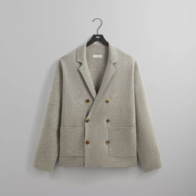 &Kin Cashmere Raya Double Breasted Blazer - Medium Heather Grey sold by Kith