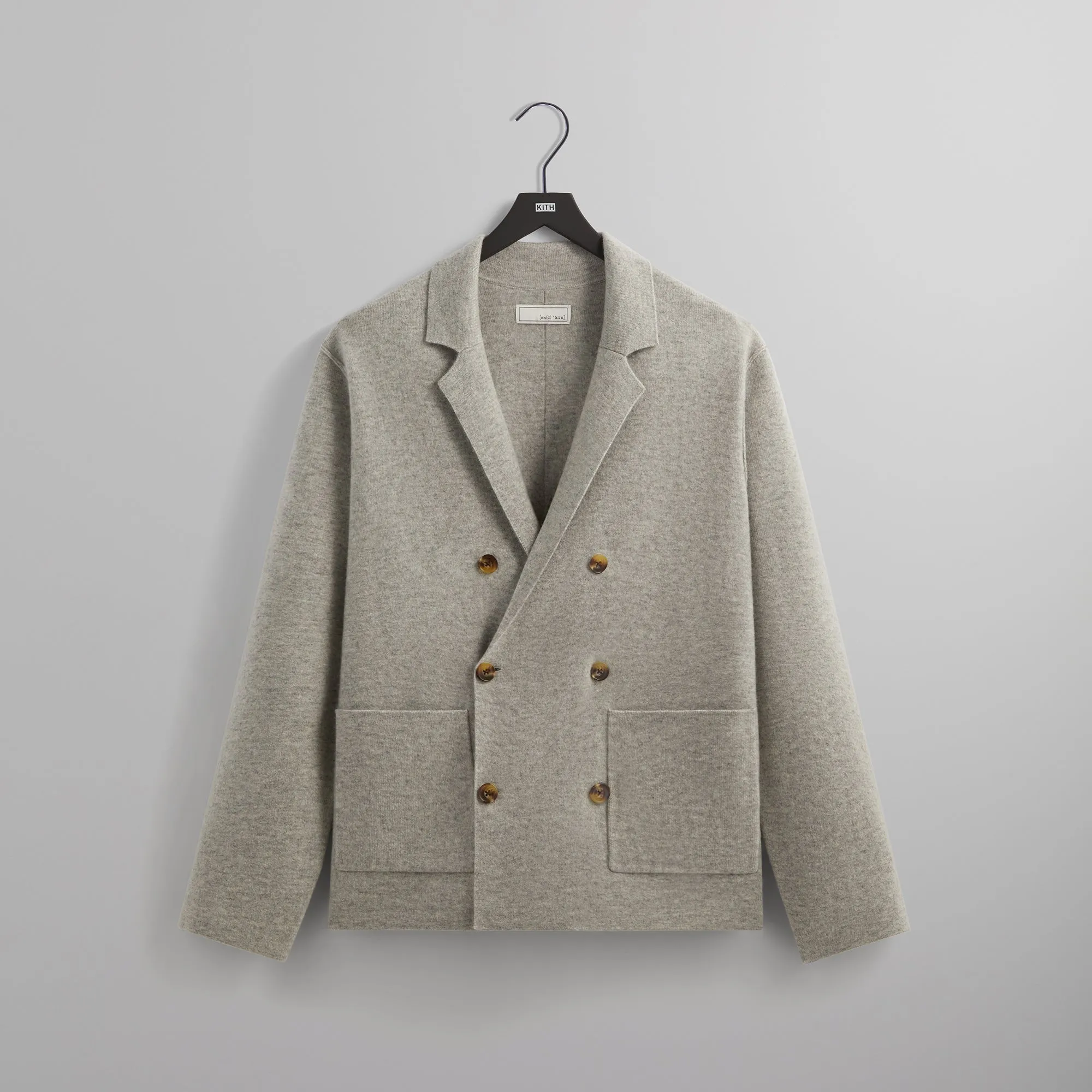 &Kin Cashmere Raya Double Breasted Blazer - Medium Heather Grey sold by Kith
