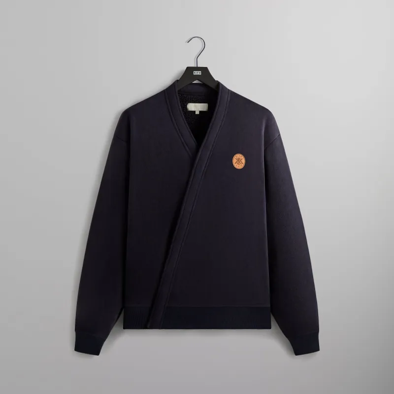 Kith Bonded Sherpa Strauss Cross Front Cardigan - Ink sold by Kith