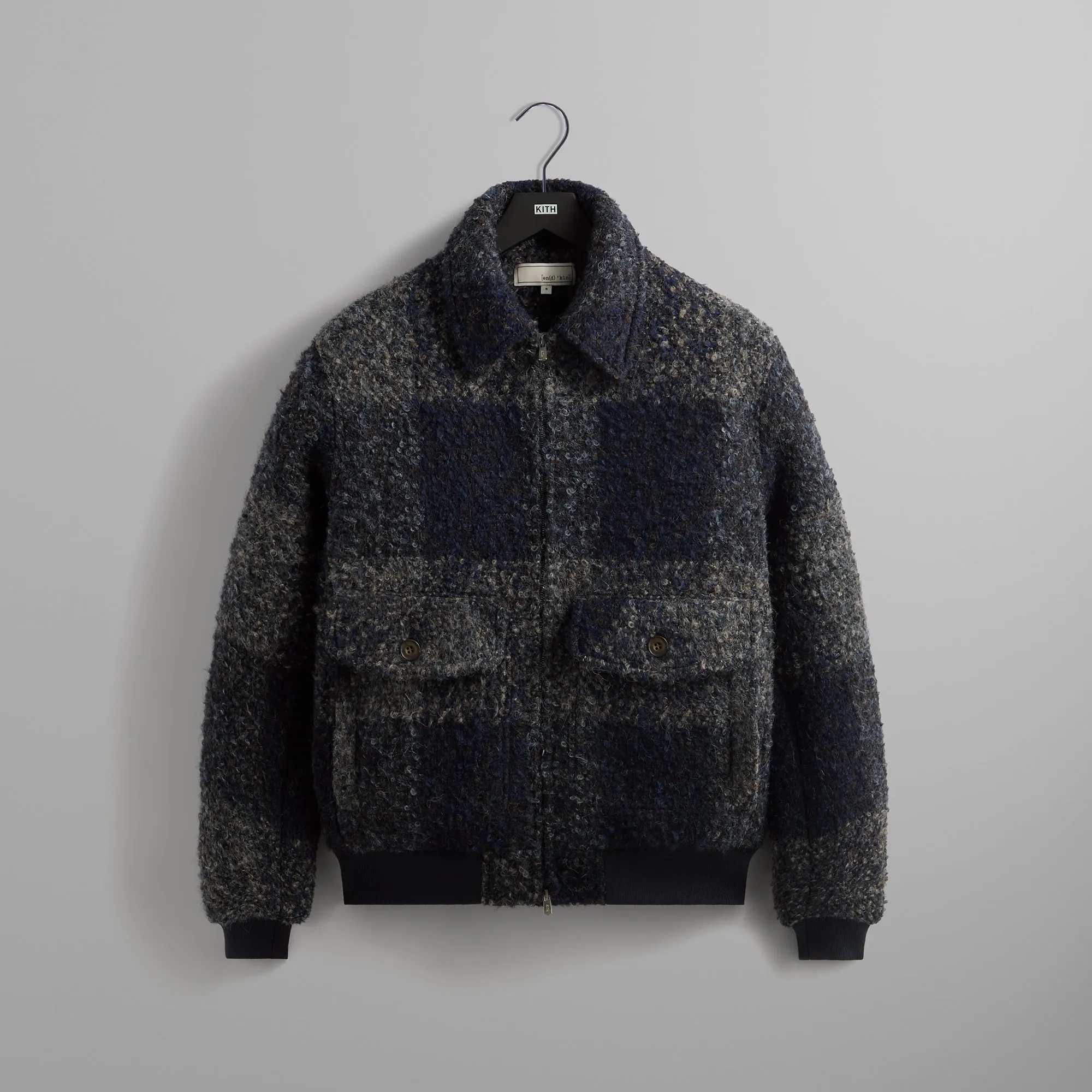 &Kin Boucle Check Hawthorne Flight Jacket - Vista sold by Kith