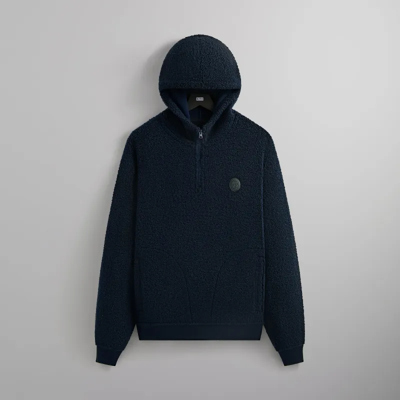 Kith Bonded Sherpa Coleman Quarter Zip Hoodie - Nocturnal sold by Kith