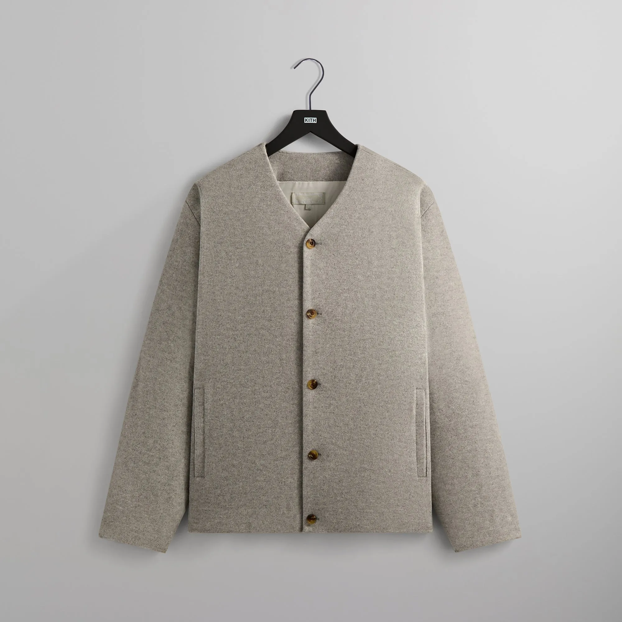 Kith Felted Jersey Jonah Liner - Medium Heather Grey sold by Kith