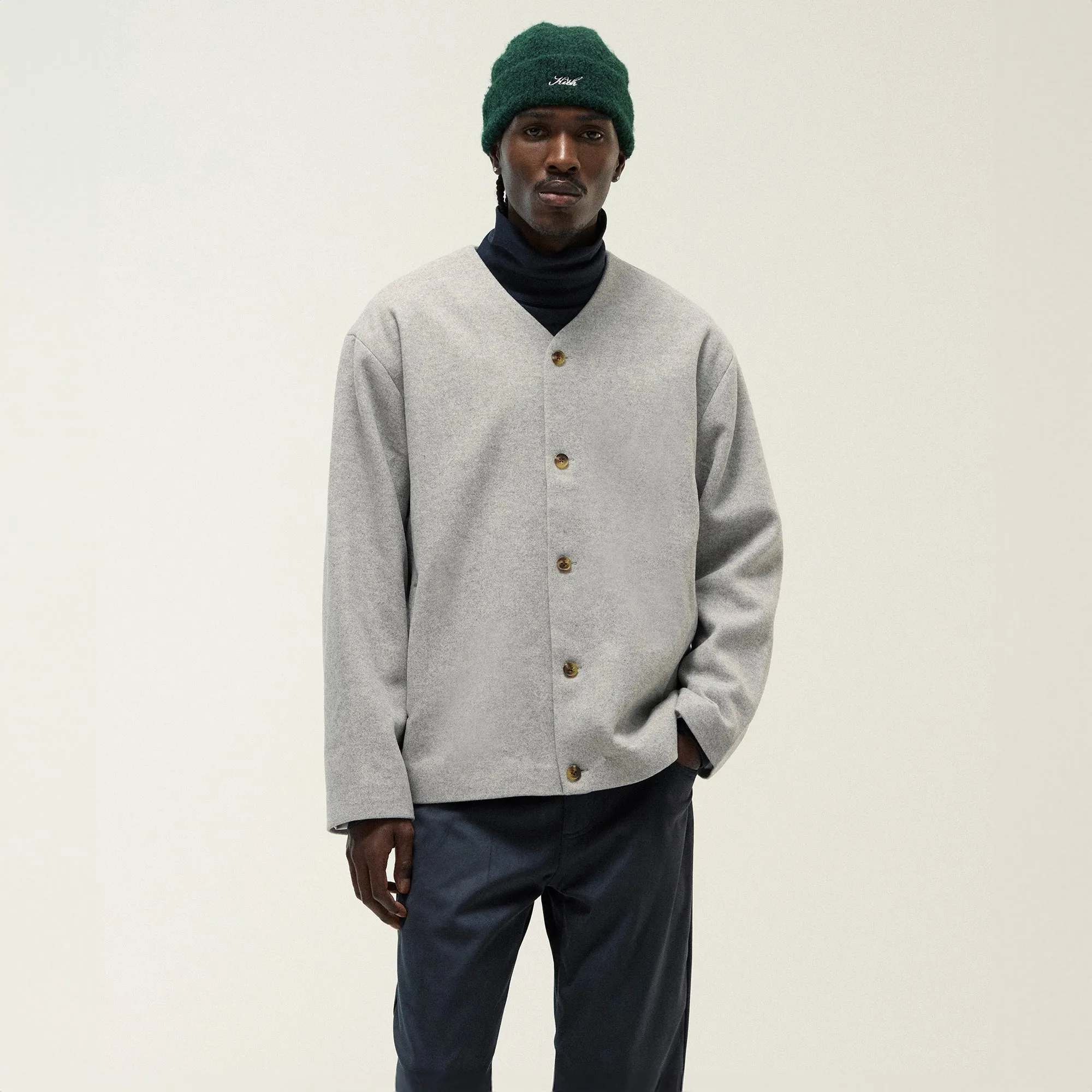 Kith Felted Jersey Jonah Liner - Medium Heather Grey sold by Kith product image thumbnail 2