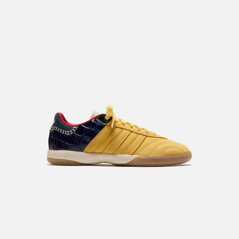 adidas x Wales Bonner Samba Millennium - St Fade Gold / Collegiate Navy sold by Kith