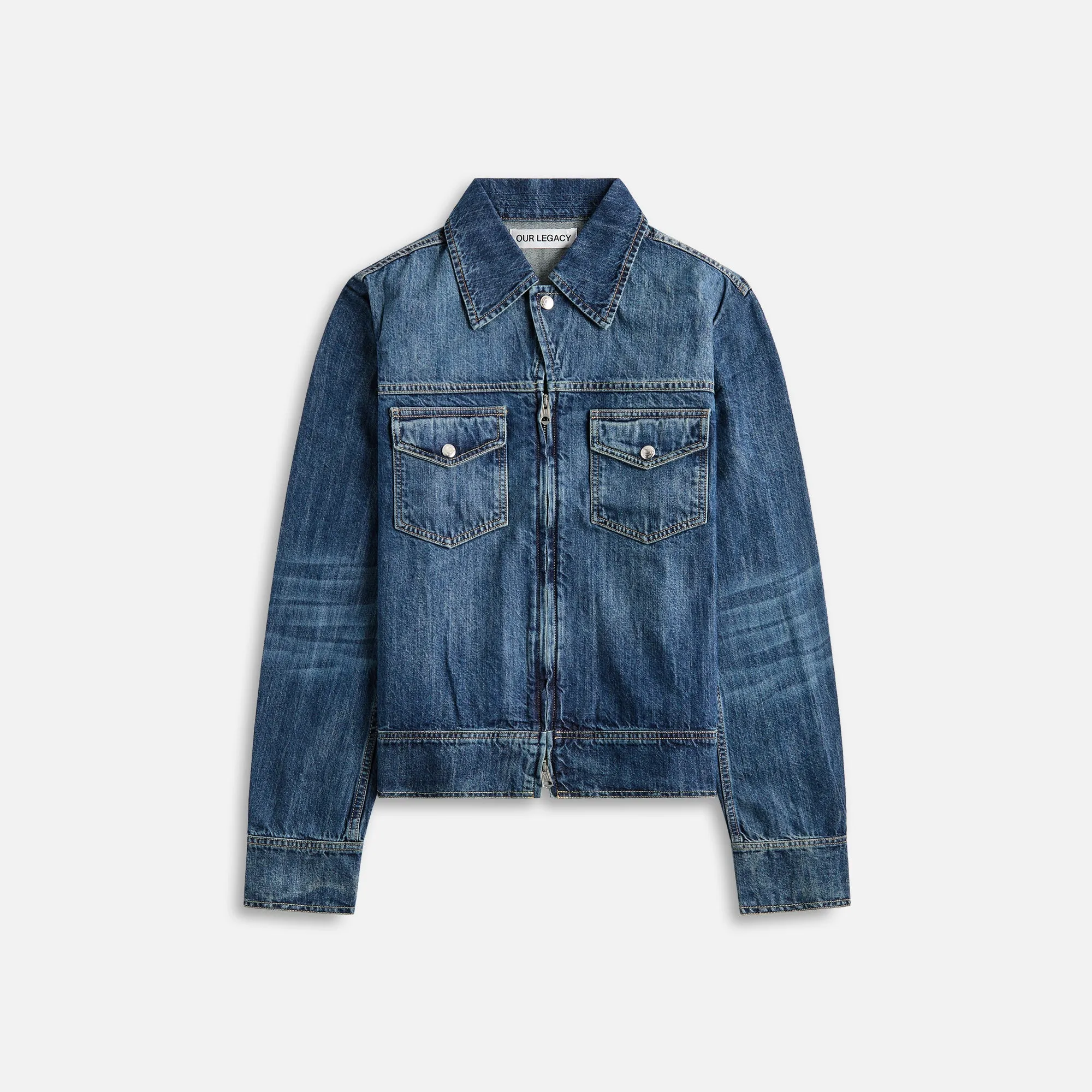 Our Legacy Trucker Jacket Vintage Denim - Blue sold by Kith