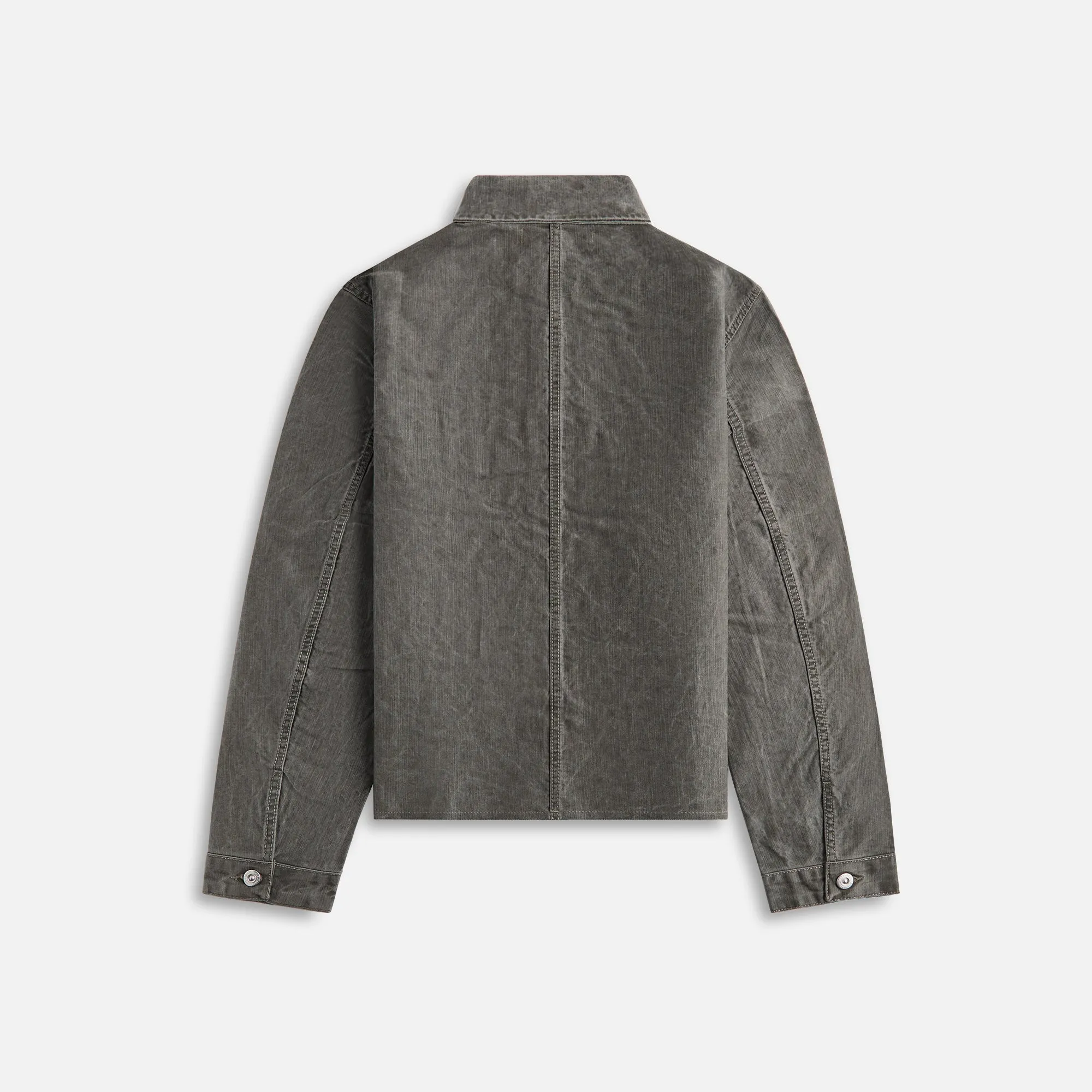 Our Legacy Cut Rebirth Jacket Olive Pigment Coated Weave Jacket - Gray sold by Kith product image thumbnail 2