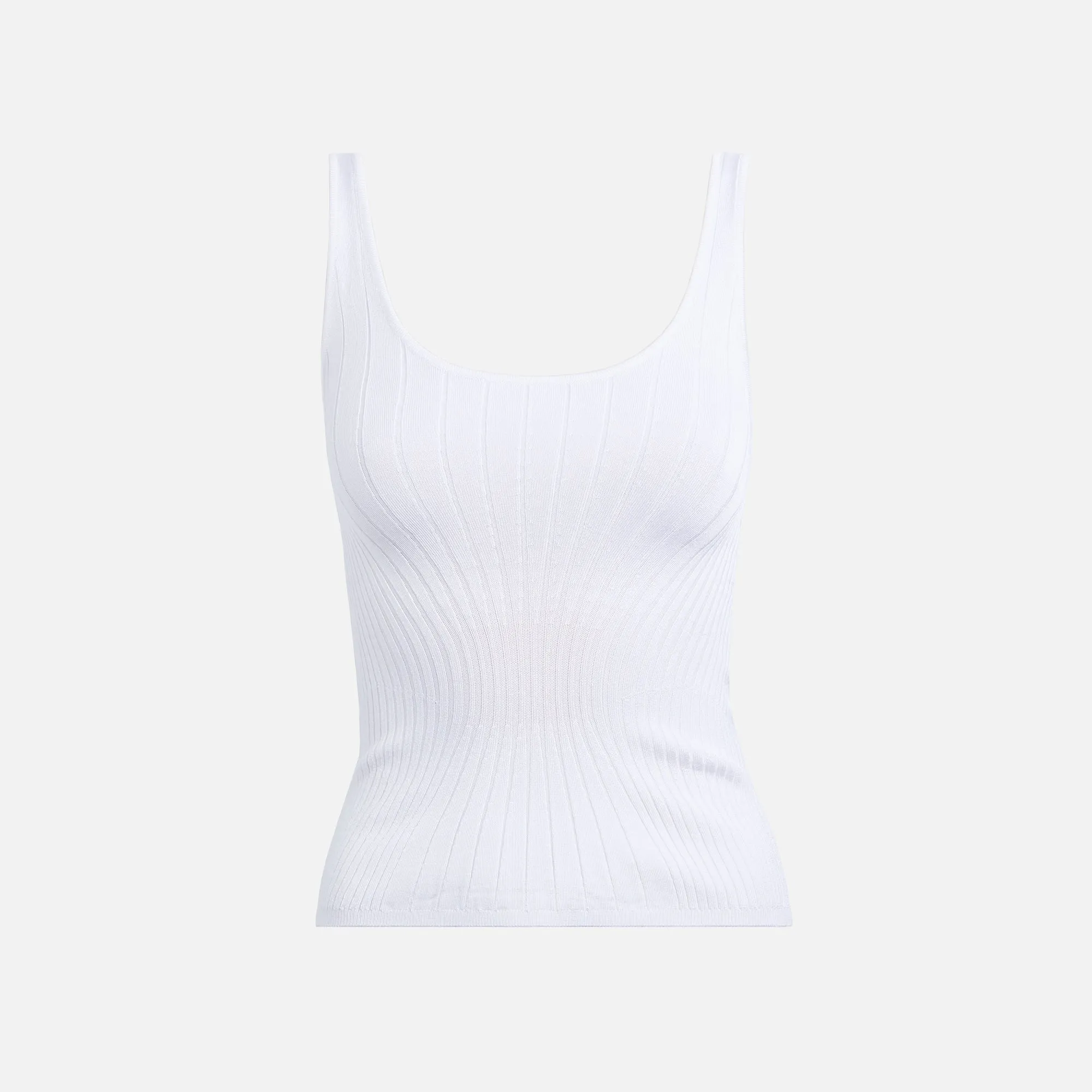 Mugler Rib Tank Top - White sold by Kith