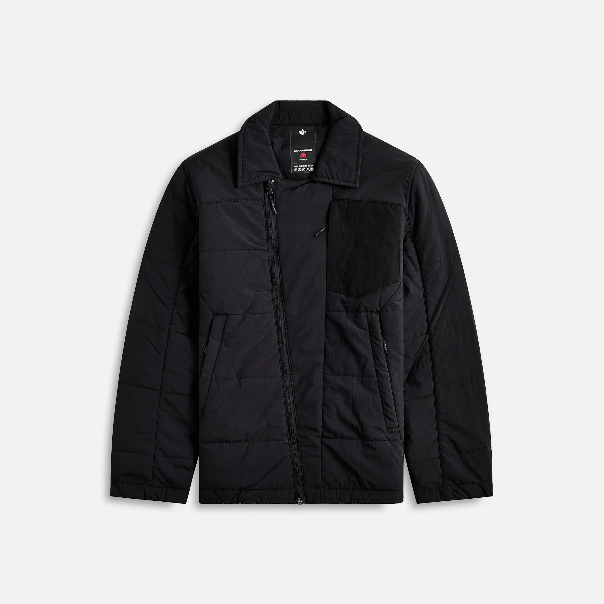 Maharishi Veg Dyed Padded Overshirt - Black sold by Kith