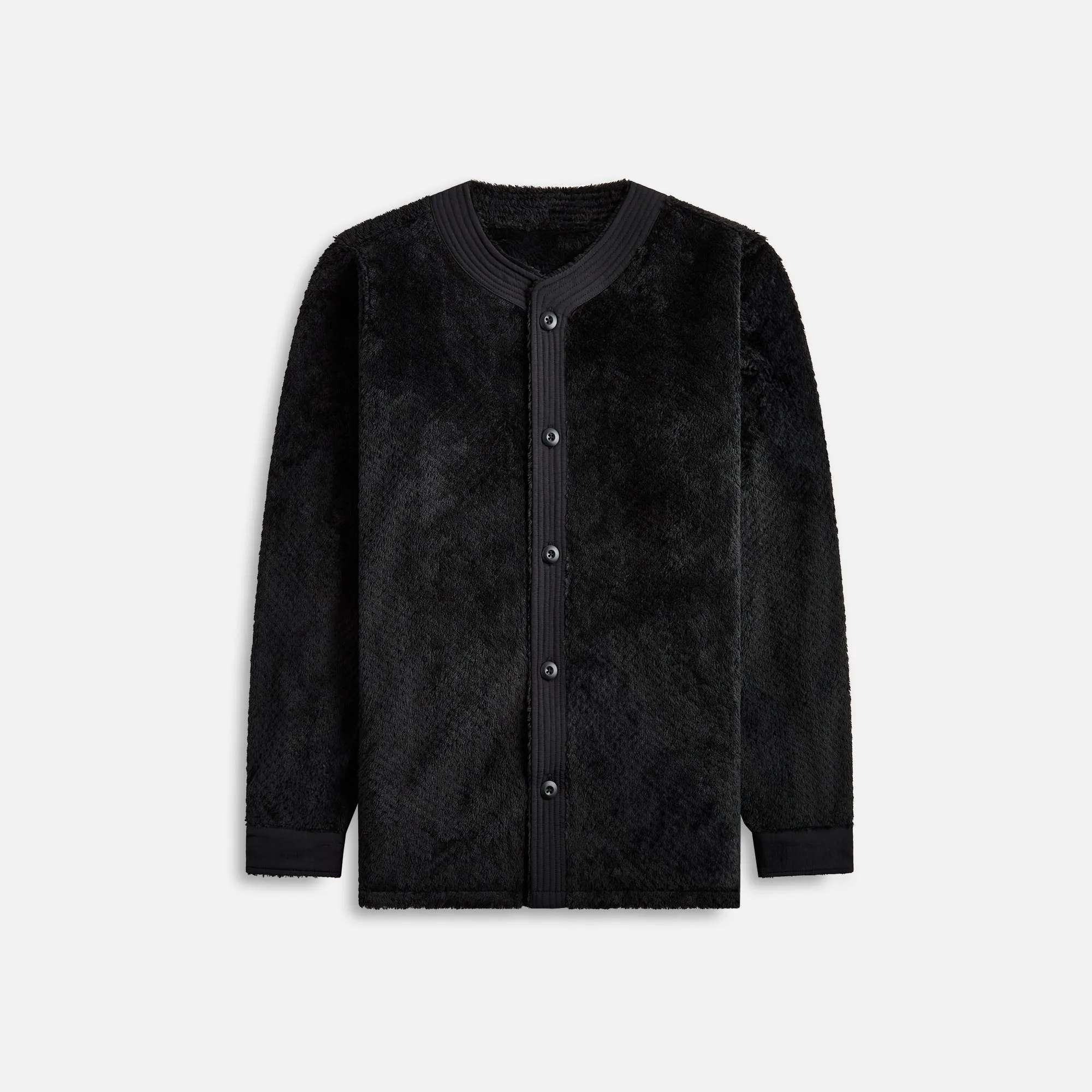 Maharishi Polartec Long Sleeve Baseball Shirt - Black sold by Kith
