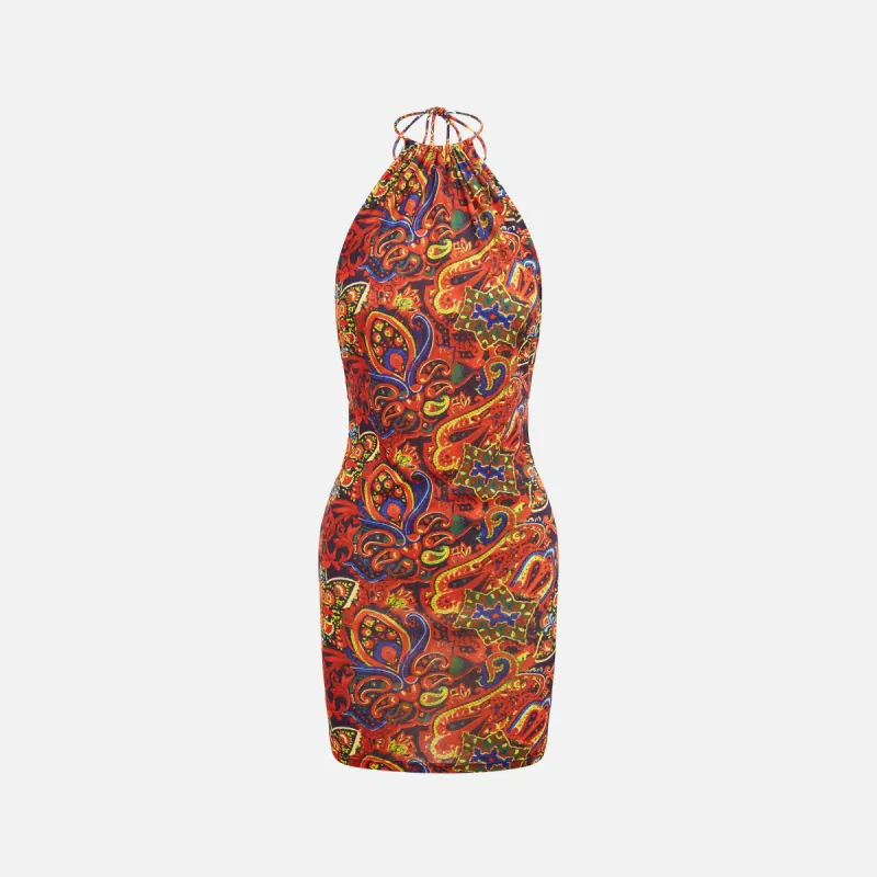 Its Now Cool The Halter Mini Dress - Babushka sold by Kith
