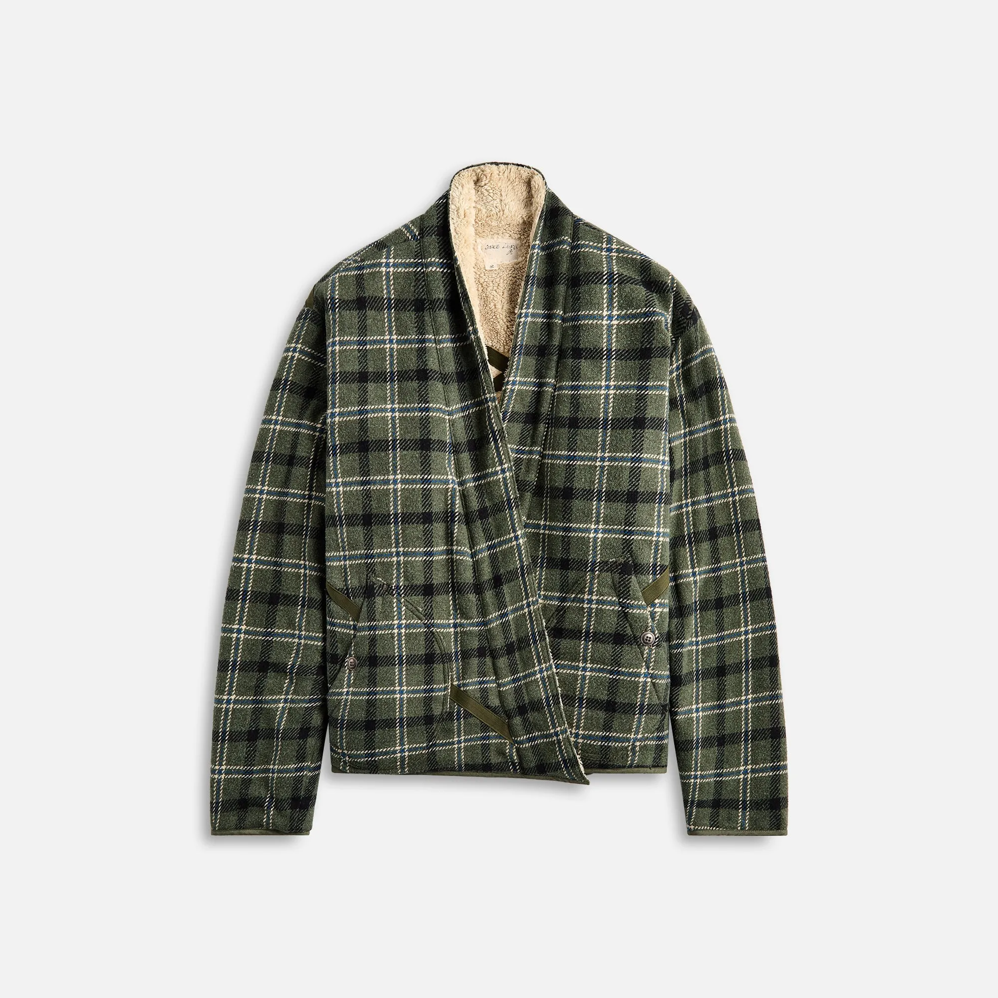 Greg Lauren Army Plaid Sherpa GL1 - Army sold by Kith