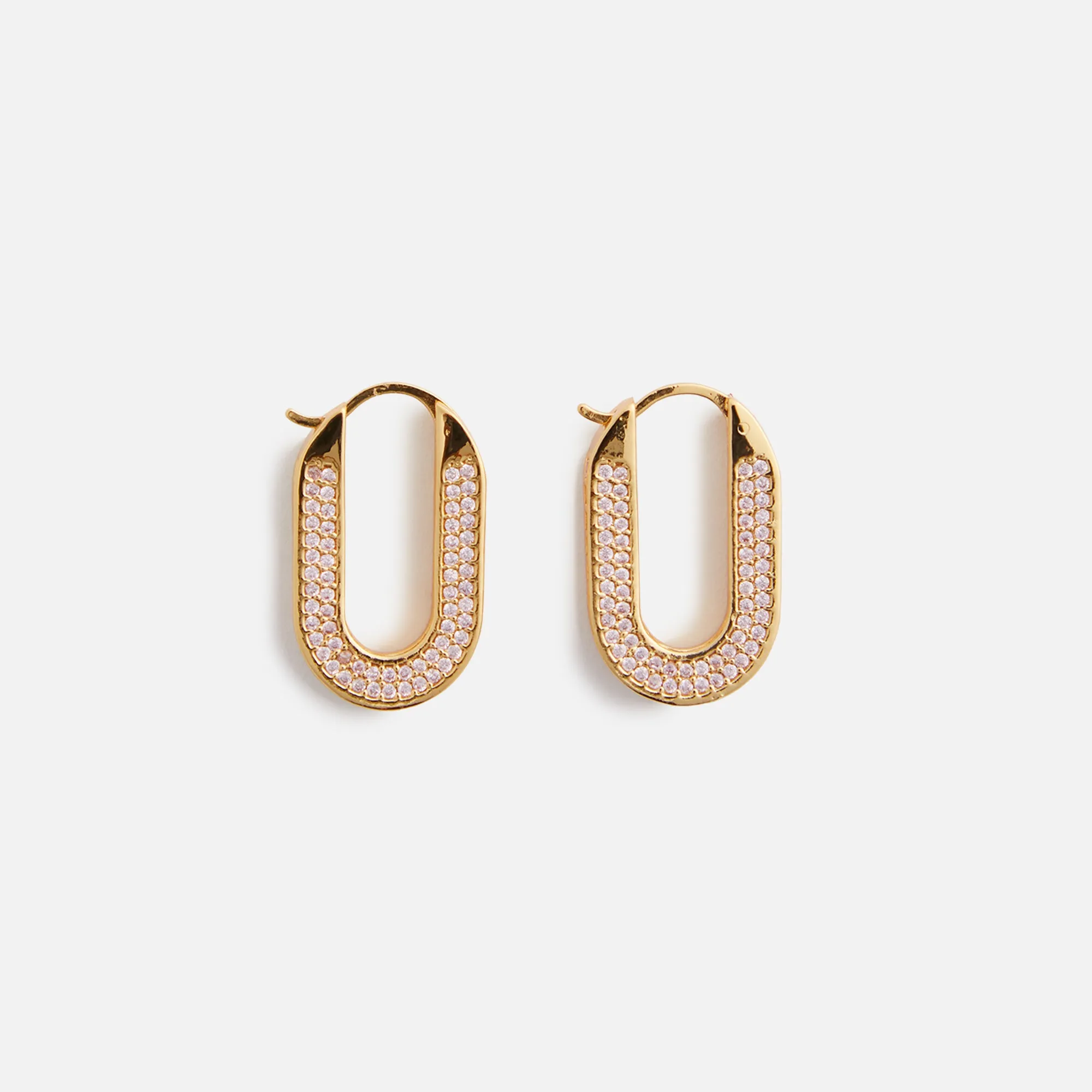Crystal Haze Travel Gift Hoops - Pink / Gold sold by Kith