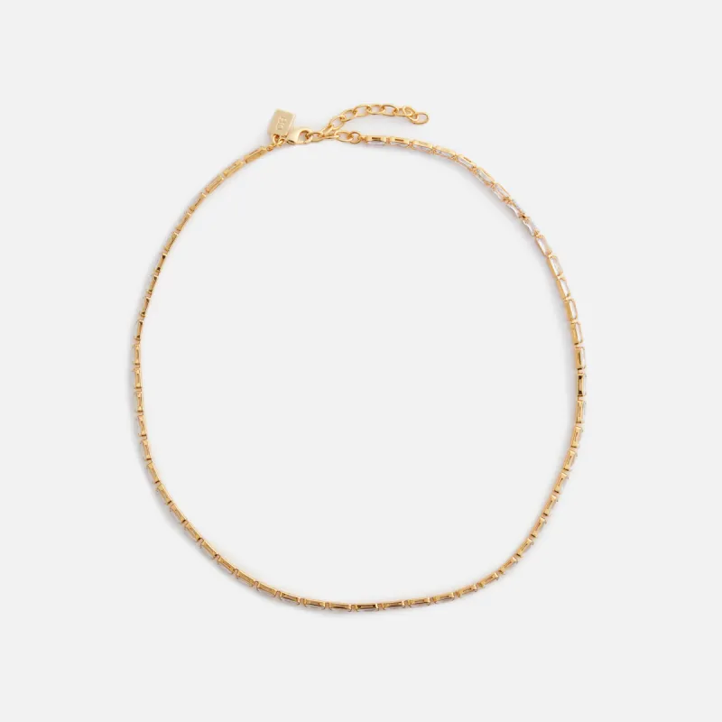 Crystal Haze Mini Baguette Choker - Clear sold by Kith