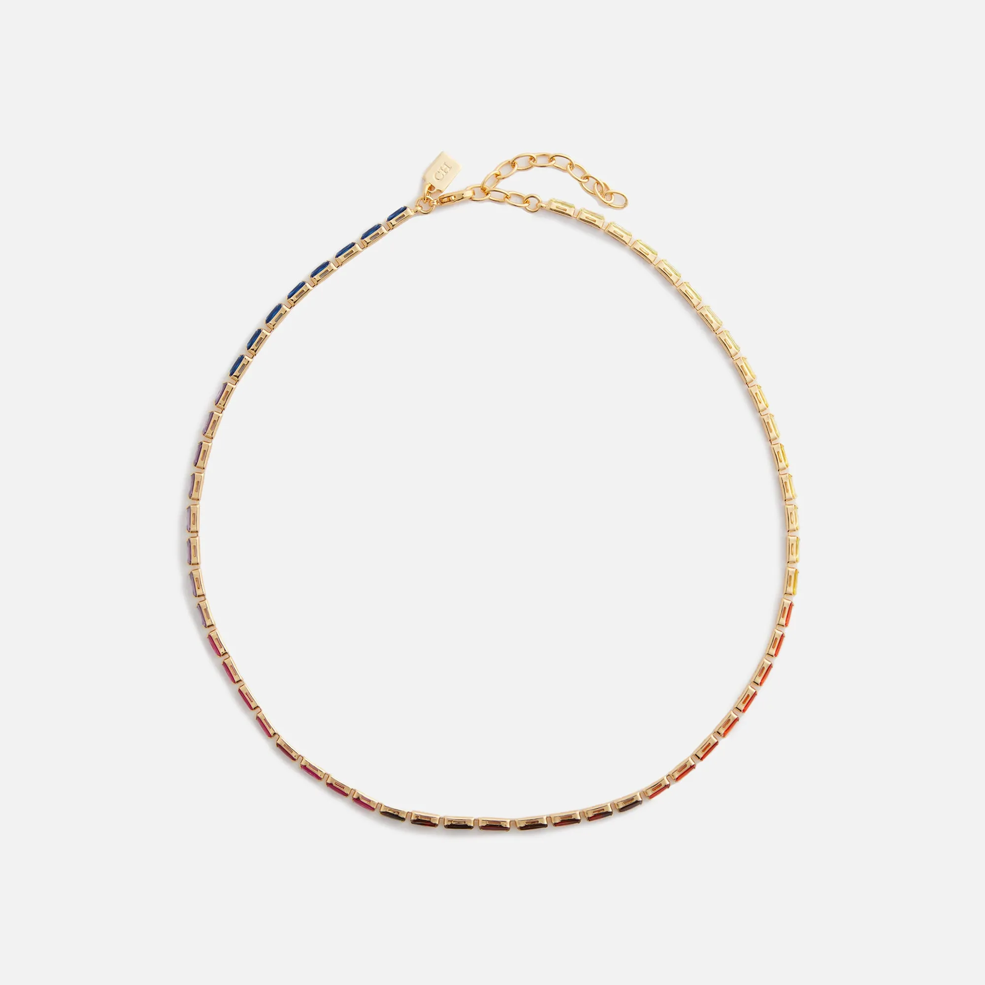 Crystal Haze Mini Baguette Chakra Choker - Multi sold by Kith
