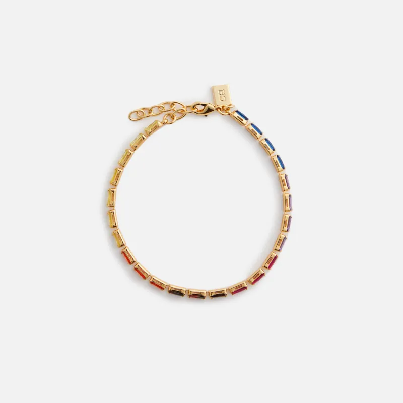 Crystal Haze Mini Baguette Chakra Bracelet - Multi sold by Kith