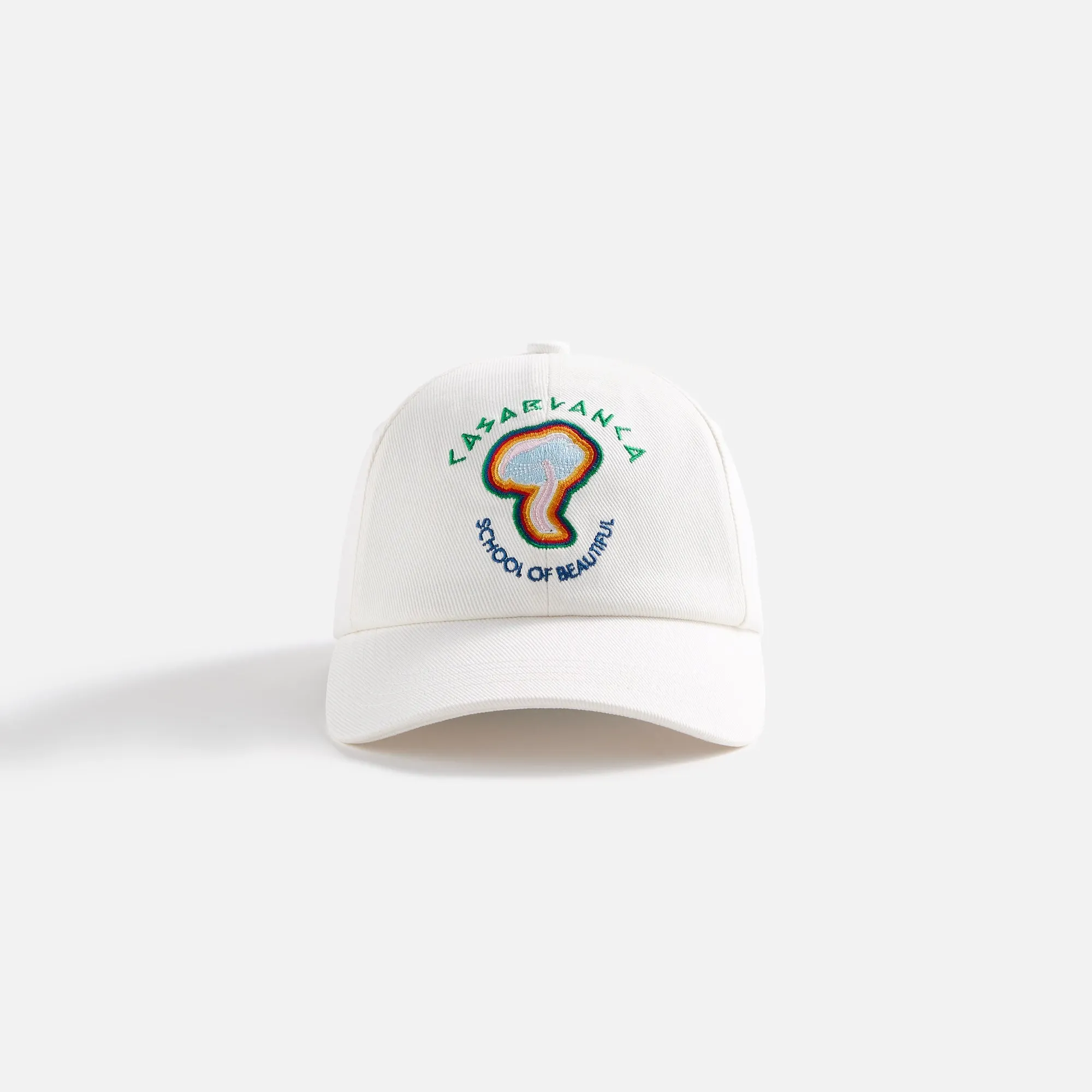 Casablanca Rainbow Mushroom Embroidered Cap - White sold by Kith