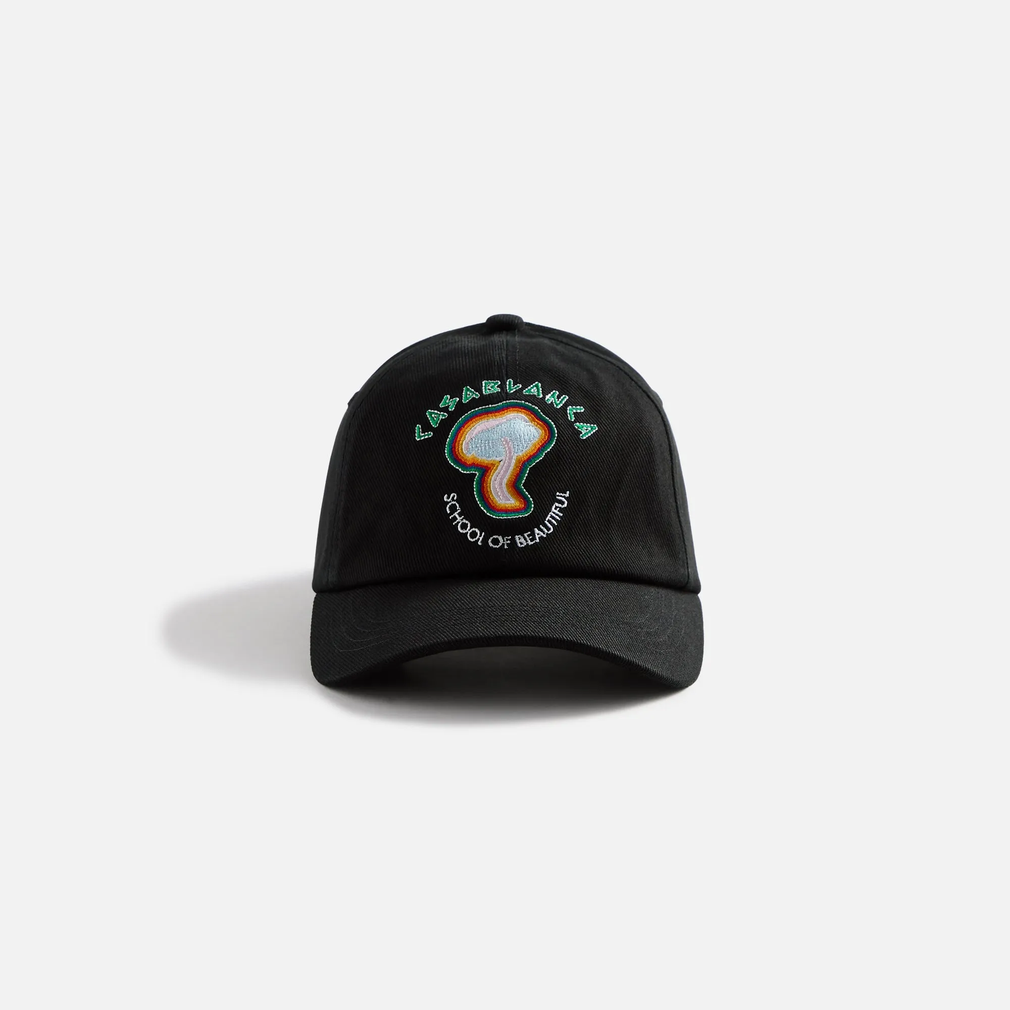 Casablanca Rainbow Mushroom Embroidered Cap - Black sold by Kith