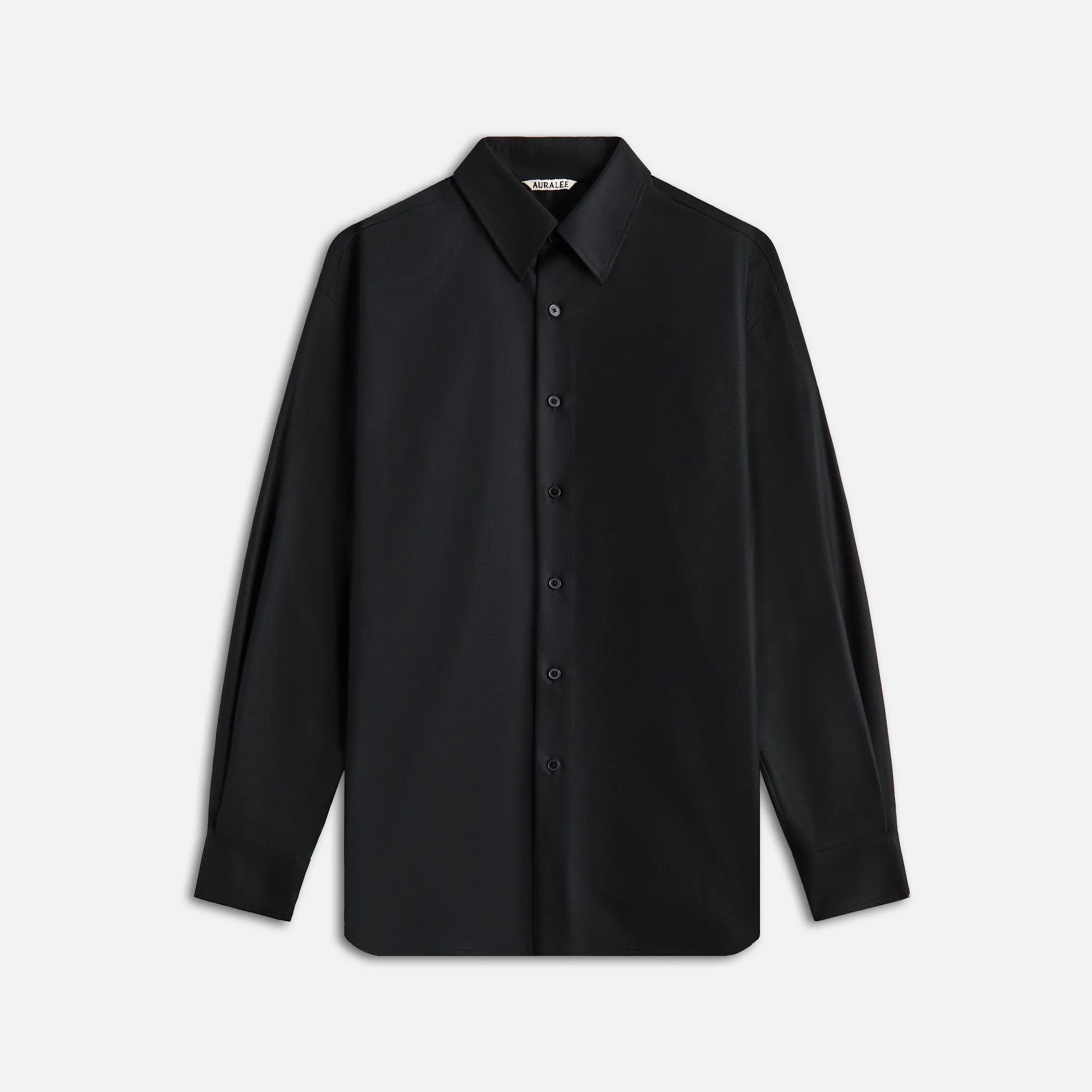 Auralee Super Light Wool Shirt - Black sold by Kith