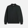 Auralee Pima Light Sweat Polo - Black sold by Kith