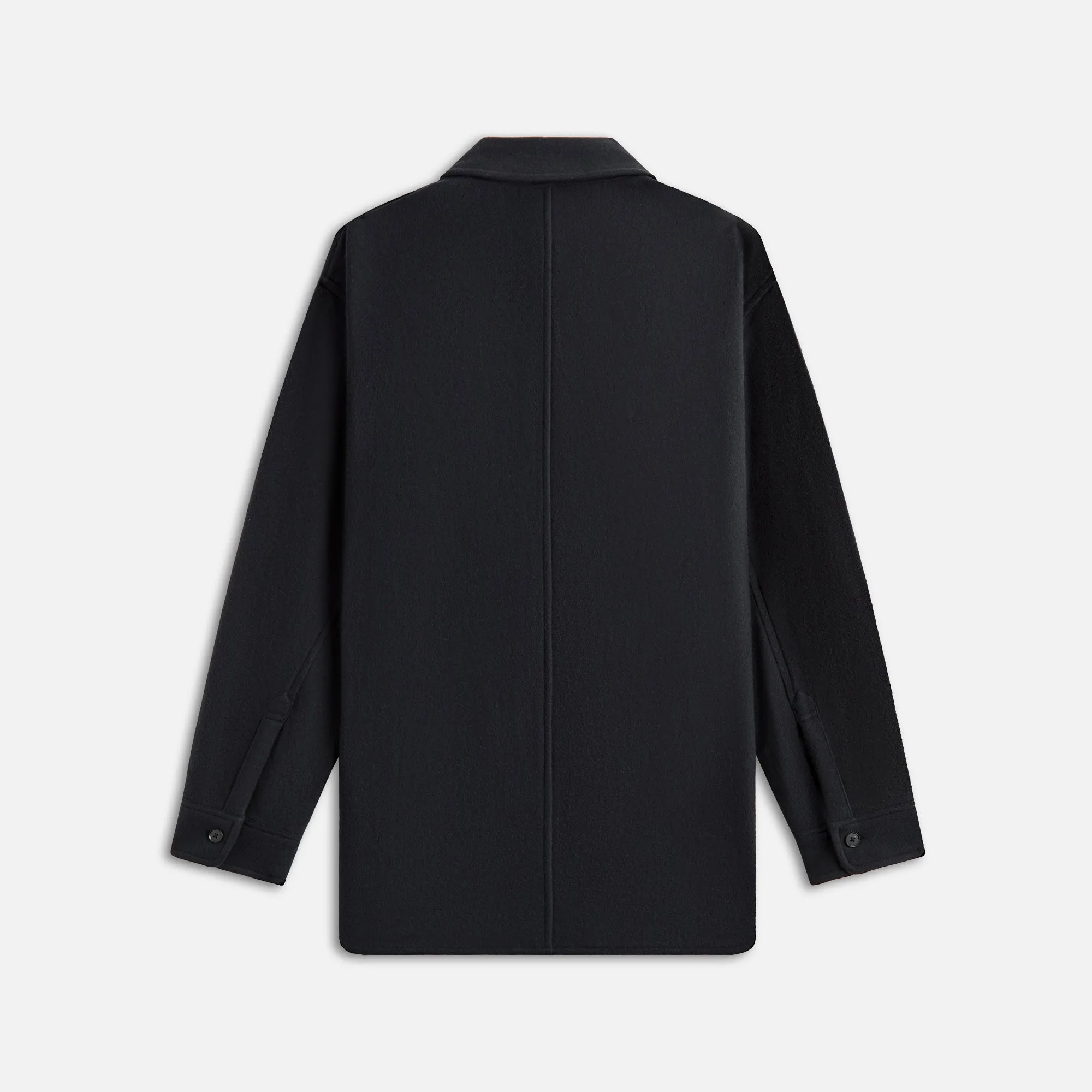 Auralee Brushed Super Fine Wool Flannel Shirt - Ink Black sold by Kith product image thumbnail 2