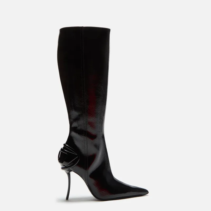 Diesel D-Ten & Half-Glossy Knee-High Boots - Naplak Black sold by Kith