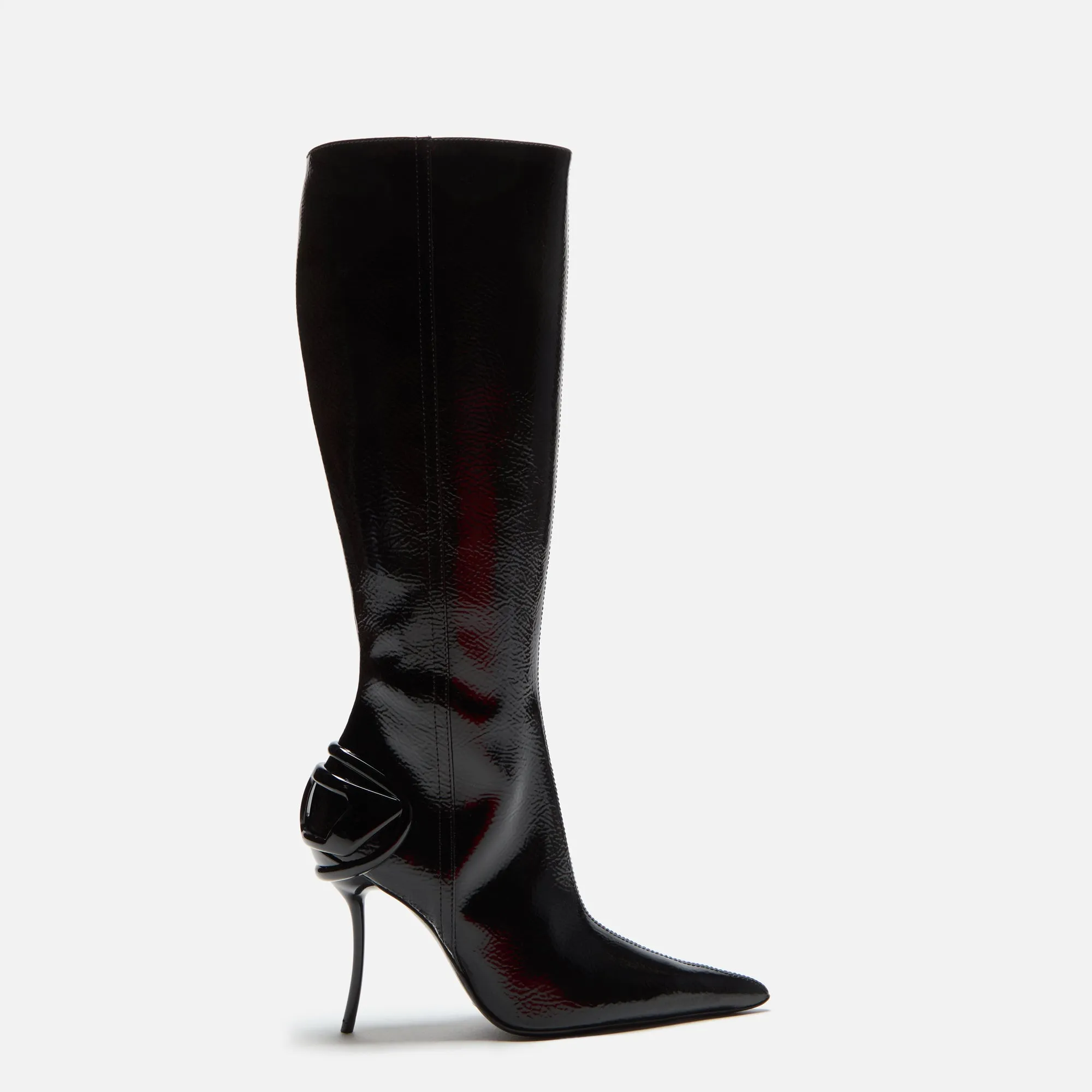 Diesel D-Ten & Half-Glossy Knee-High Boots - Naplak Black sold by Kith