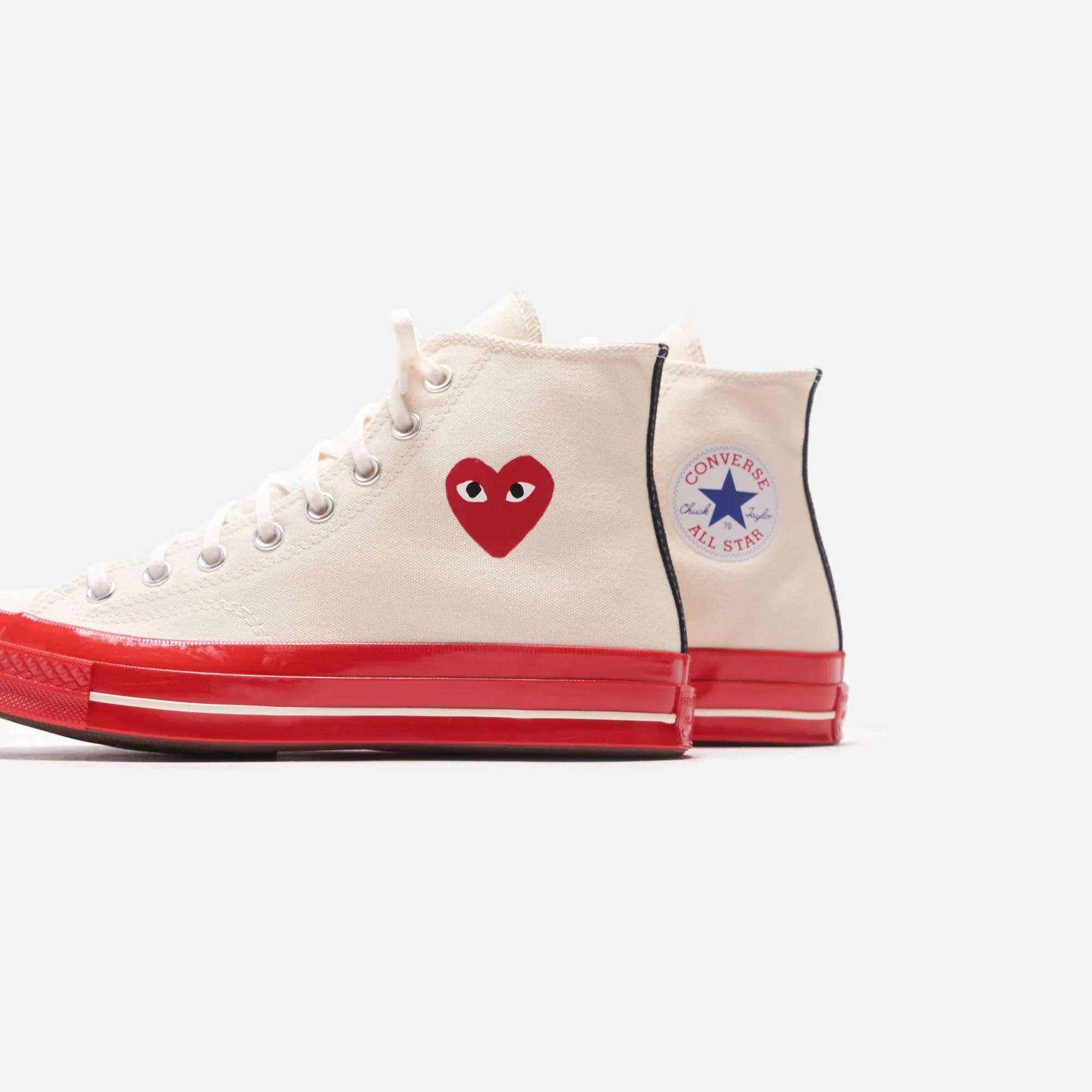 Converse x Comme des Garçons CDG Play Red Sole High Top - Off White sold by Kith product image thumbnail 4
