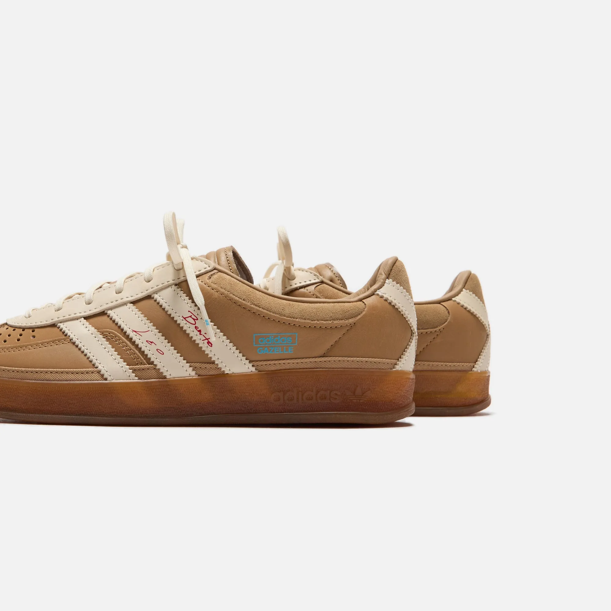adidas x Lionel Messi x Bad Bunny Gazelle Indoor - Cardboard / Cream White / Wild Brown sold by Kith product image thumbnail 3