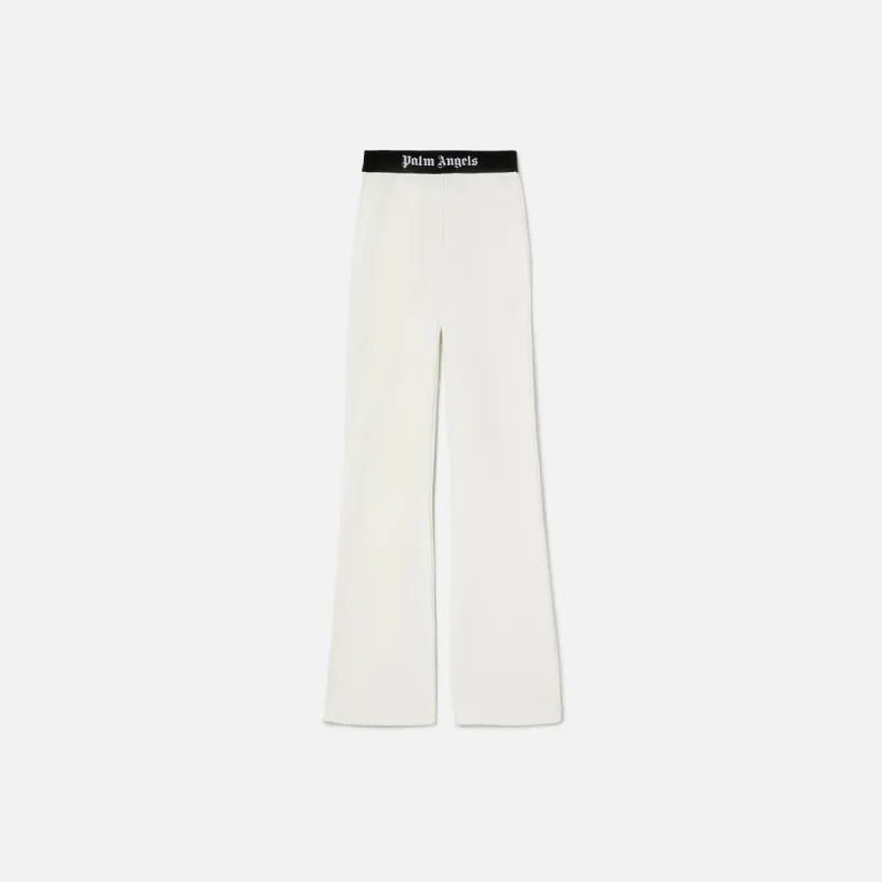 Palm Angels Logo Tape Flare Sweatpants - Off White / Black sold by Kith