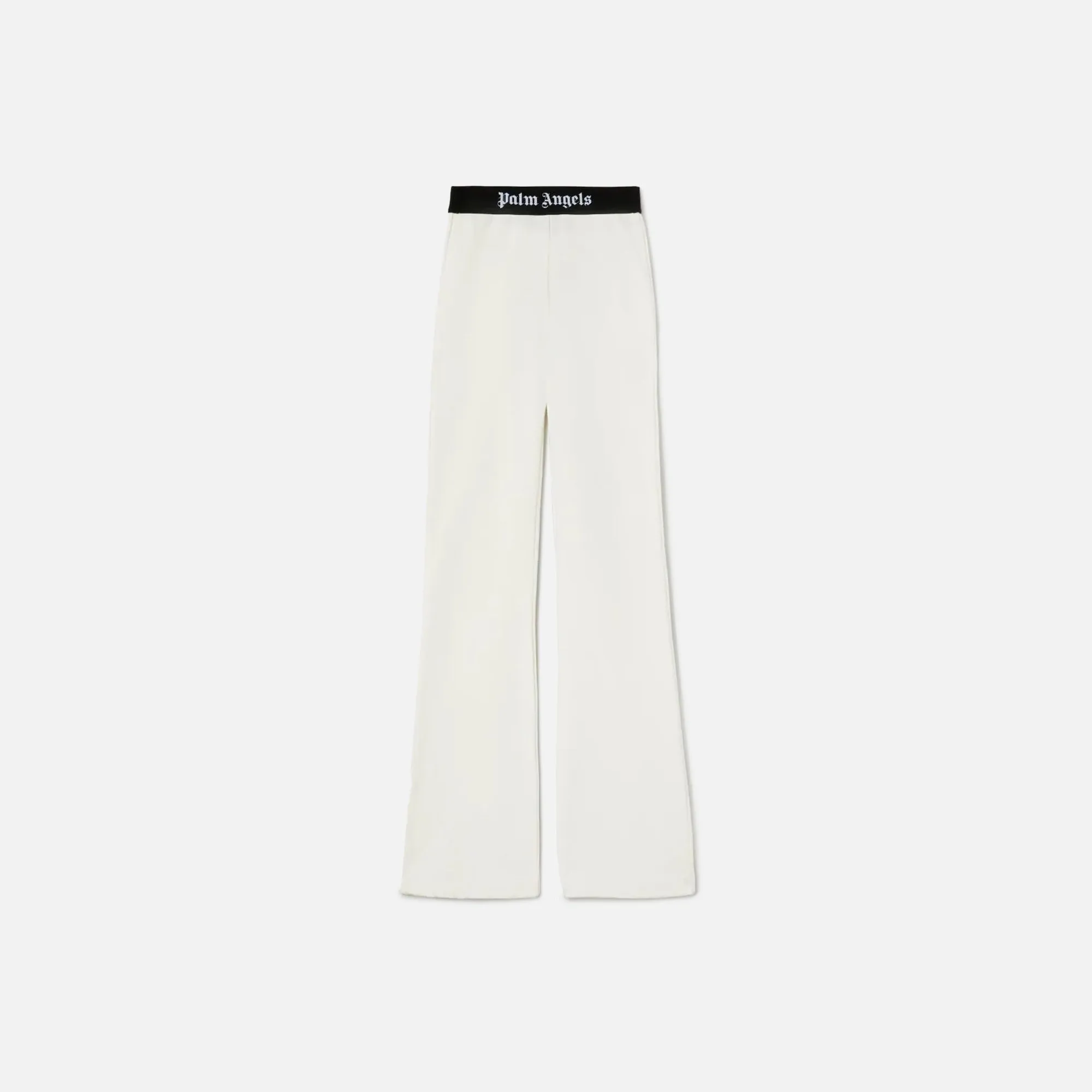 Palm Angels Logo Tape Flare Sweatpants - Off White / Black sold by Kith