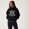 Kith Women Maverick Magnified Crest Hoodie - Black sold by Kith
