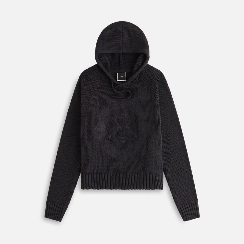 Kith Women Celyse Crest Sweater Hoodie - Black sold by Kith