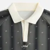 Kith Women Ridley Polo Monogram Long Sleeve Jersey - Black sold by Kith