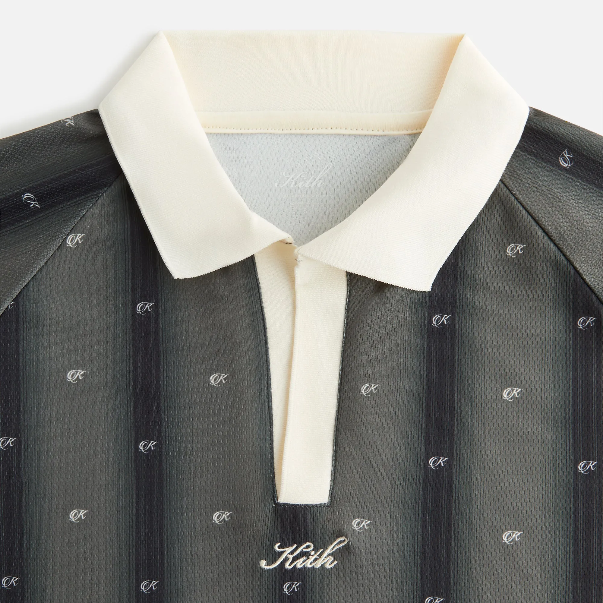 Kith Women Ridley Polo Monogram Long Sleeve Jersey - Black sold by Kith product image thumbnail 4