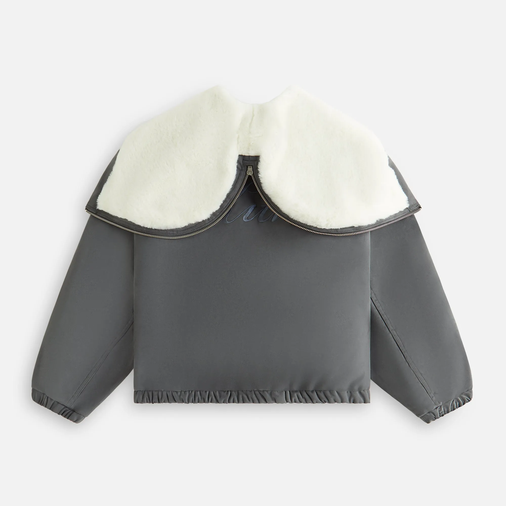 Kith Women Nylas Microsuede Zip Hooded Bomber - Asteroid sold by Kith product image thumbnail 5