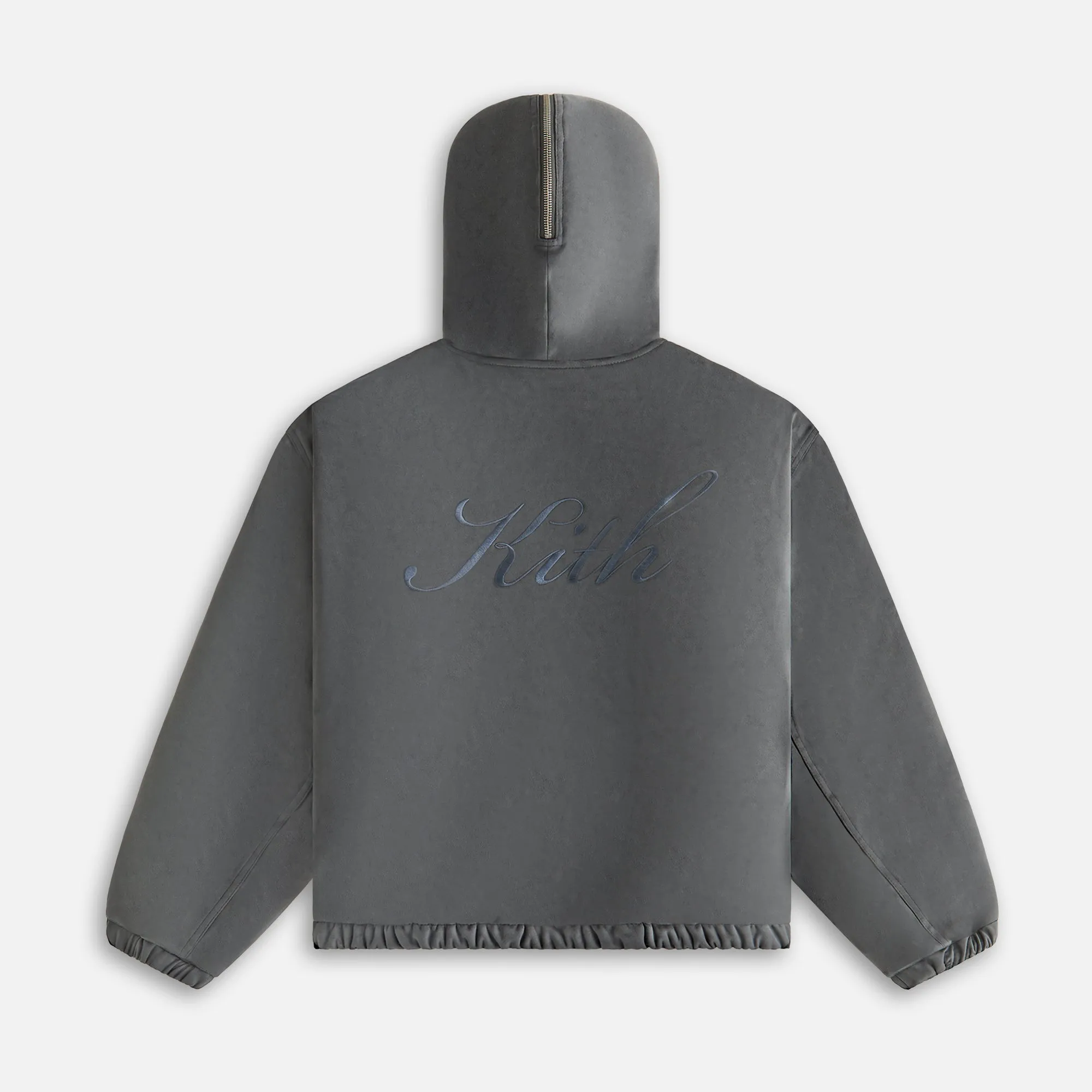 Kith Women Nylas Microsuede Zip Hooded Bomber - Asteroid sold by Kith product image thumbnail 4