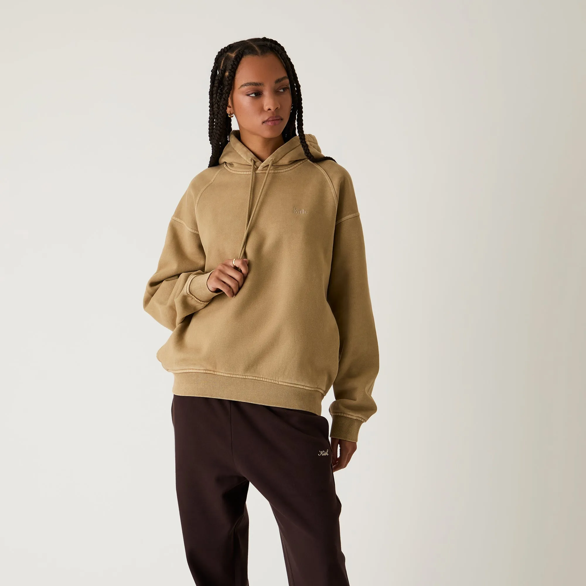 Kith Women Maverick Sueded Hoodie - Birch sold by Kith product image thumbnail 2
