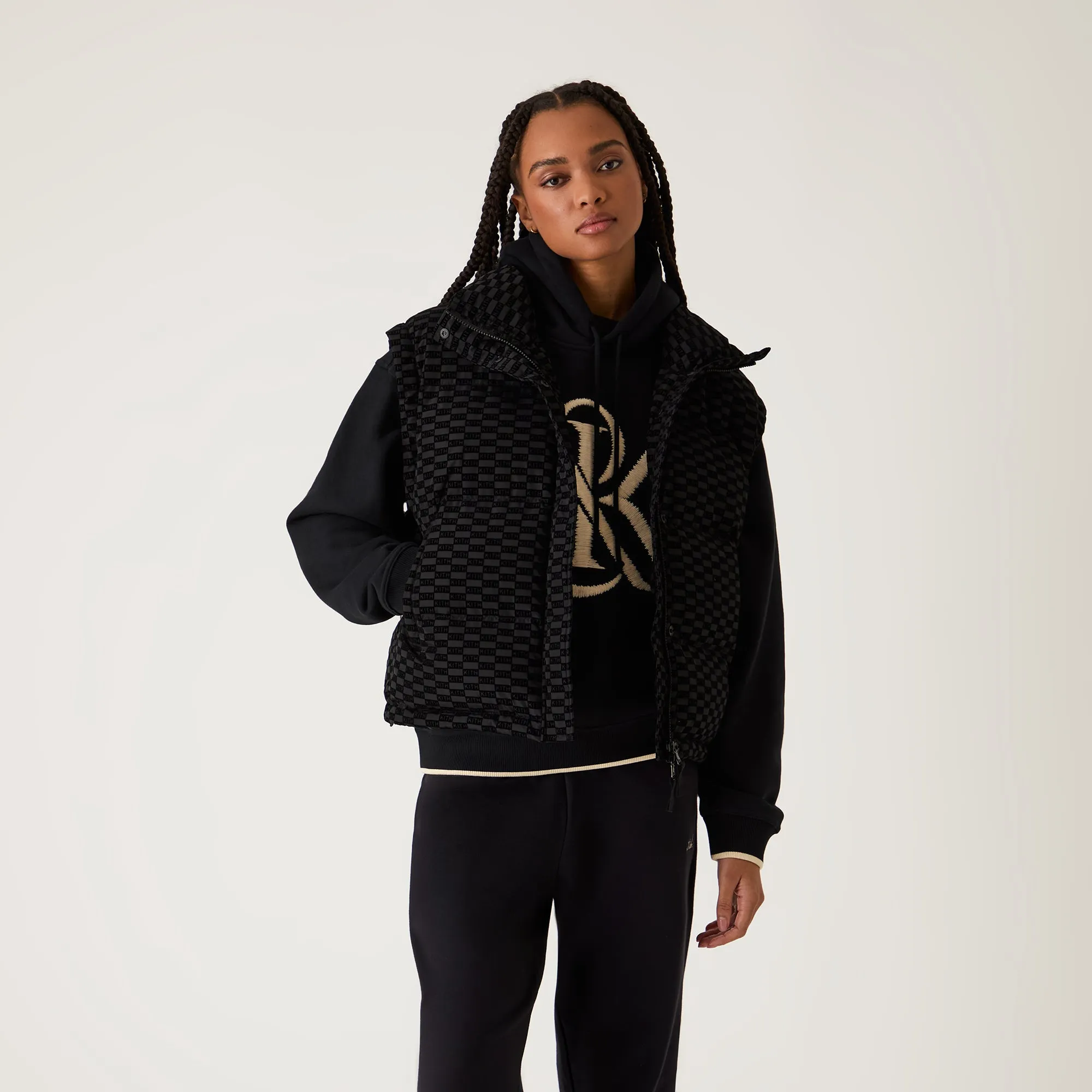 Kith Women Wynne Monogram Convertible Puffer - Black sold by Kith product image thumbnail 3