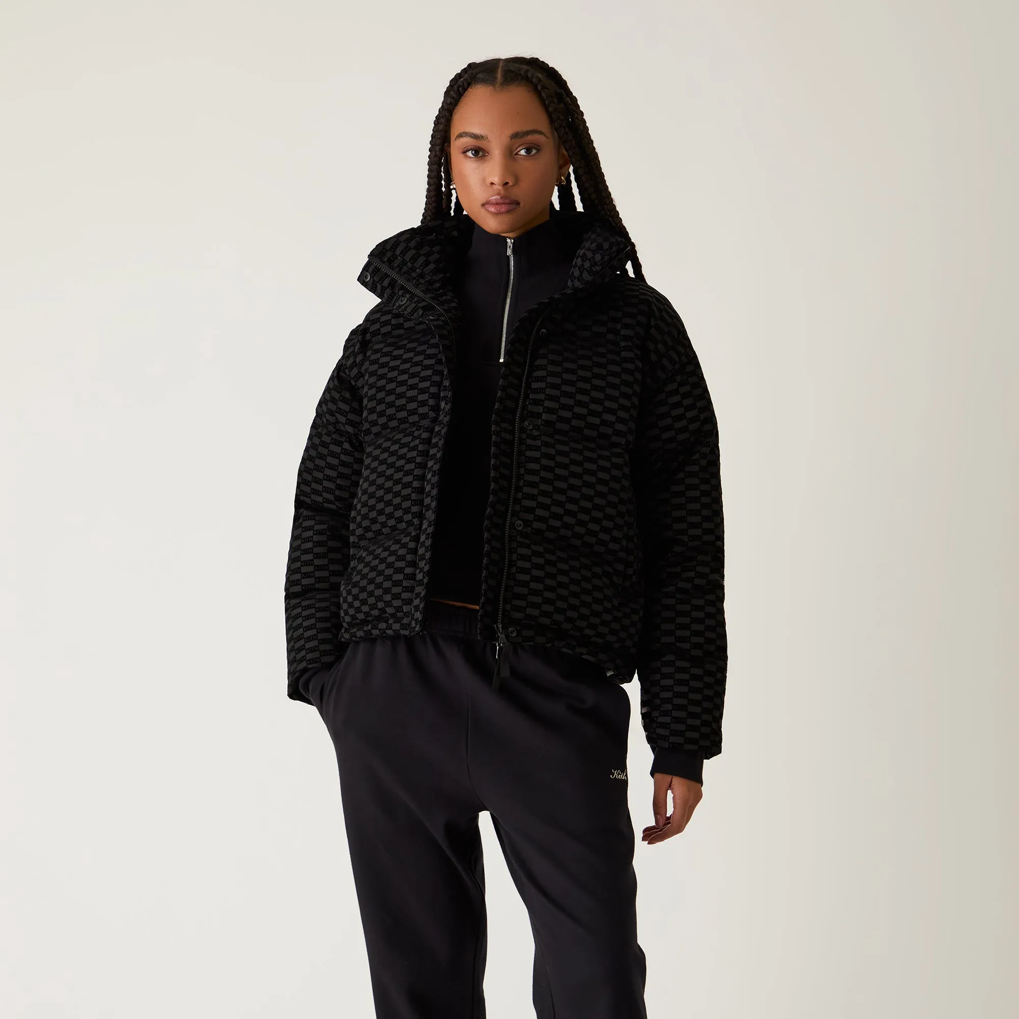 Kith Women Wynne Monogram Convertible Puffer - Black sold by Kith product image thumbnail 2
