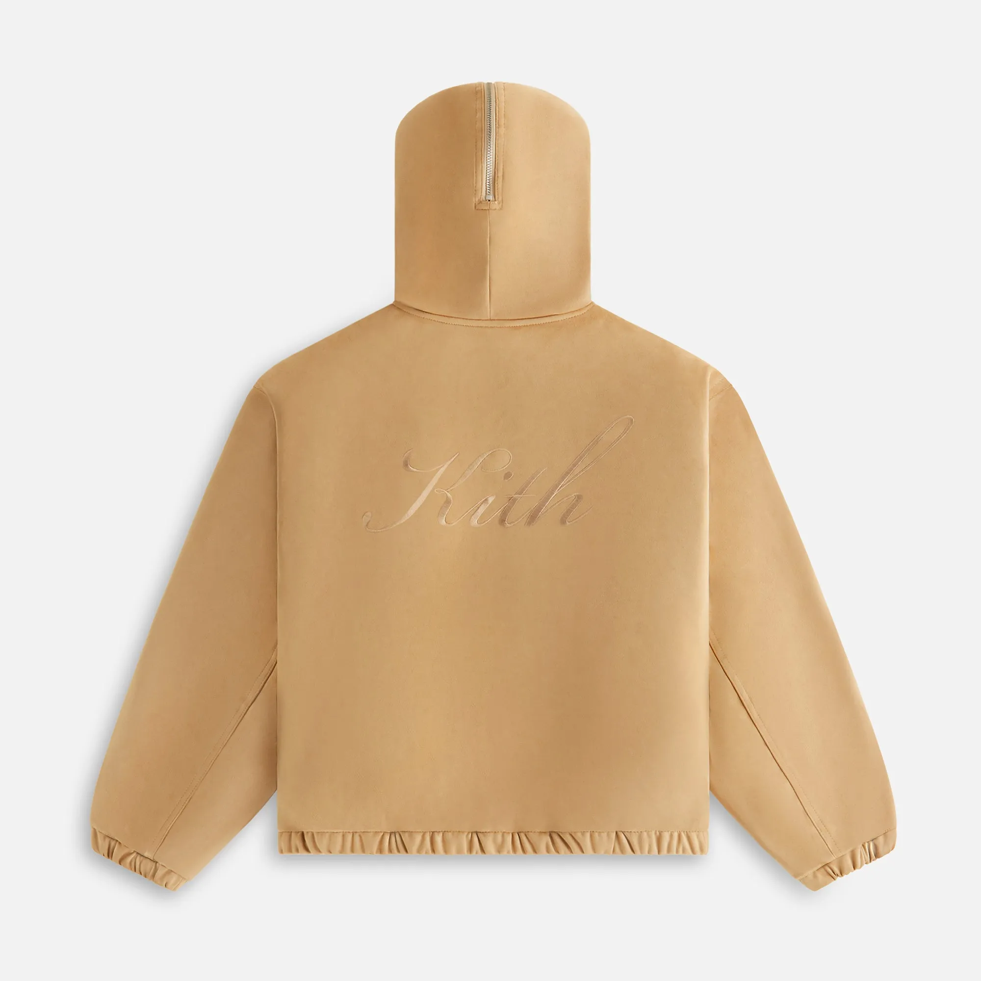 Kith Women Nylas Microsuede Zip Hooded Bomber - Birch sold by Kith product image thumbnail 4